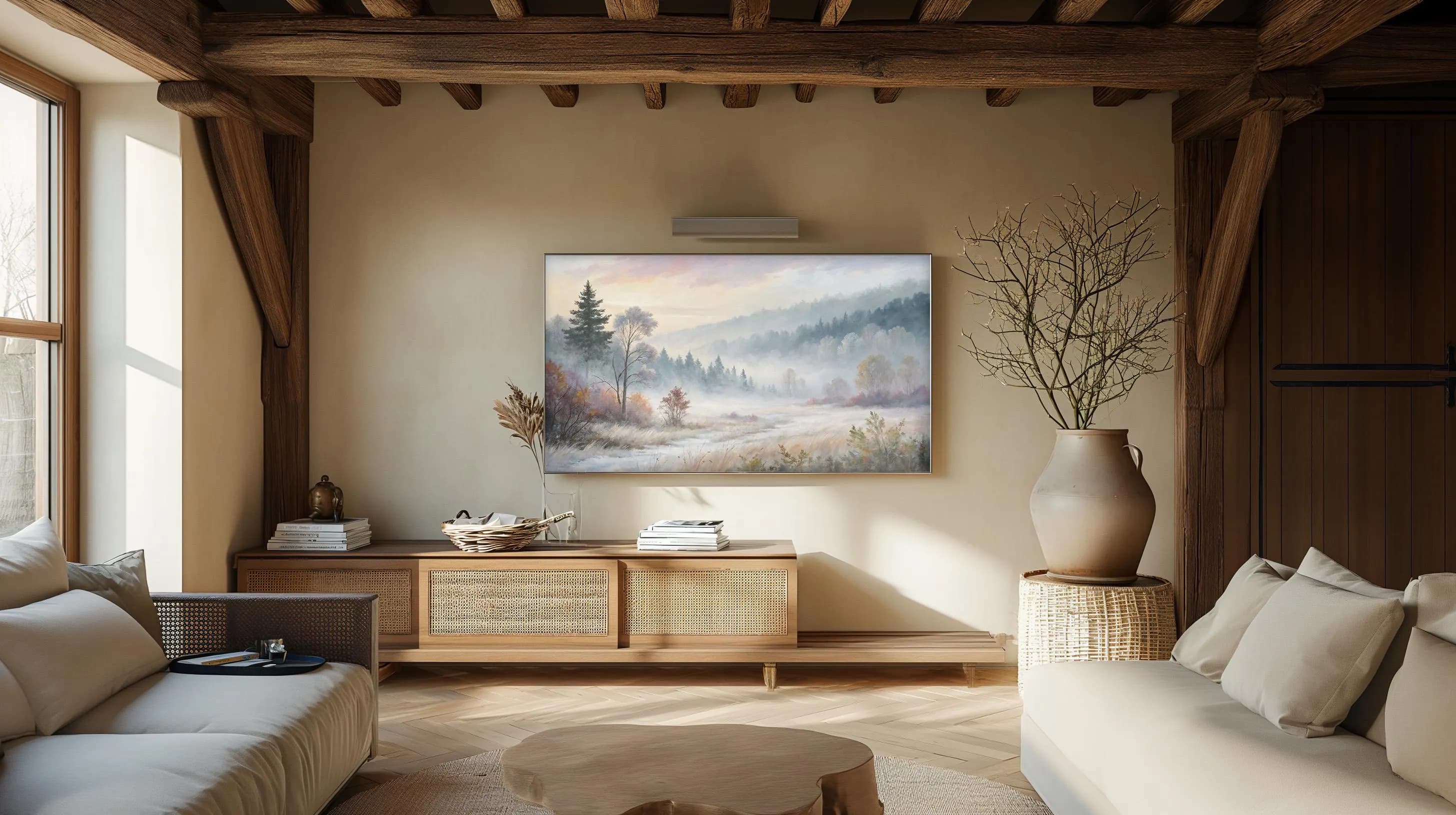 Foggy Forest Frame TV Art: Rustic Winter Landscape (Digital Download) - image 5