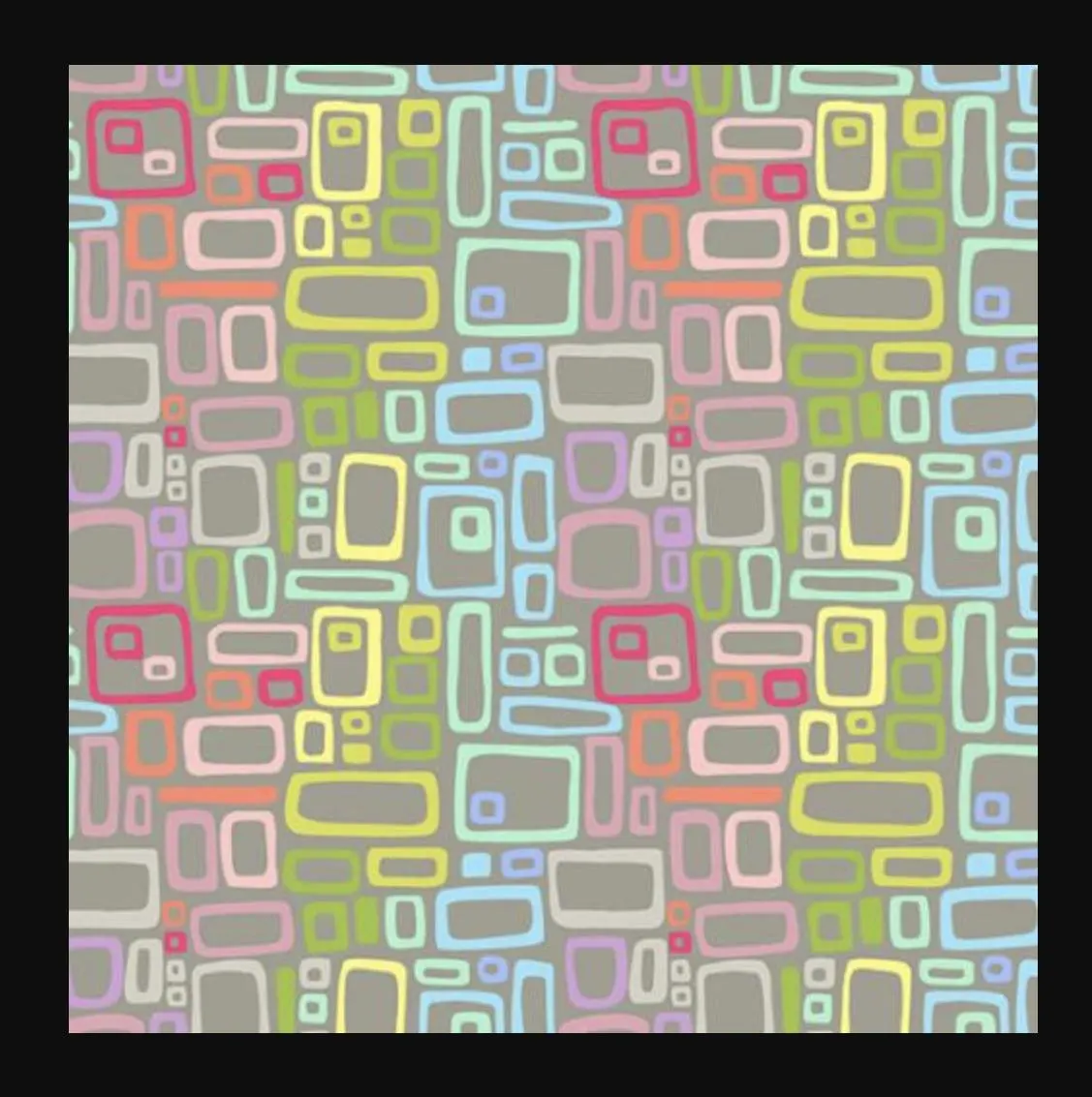 Rectangles gray - FQ or more - Uptown Kim Schaefer Andover fabrics oop htf - image 3