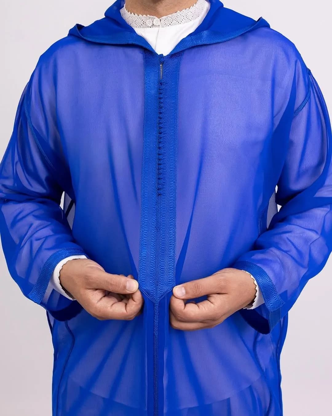 Handmade Moroccan Kaftan Djellaba Wool Set for Men Hooded Long Caftan for Winter Traditional Warm Men’s Thobe Moroccan Jellaba with Qmiss - image 5
