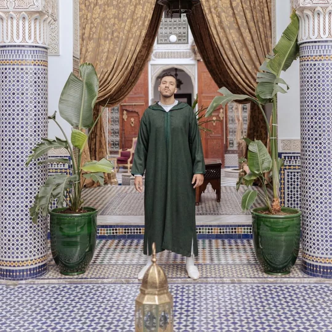 Handmade Moroccan Wool Djellaba for Men – Hooded Long Caftan for Winter - Traditional Warm Men’s Thobe - Moroccan Jellaba for Cold Weather - image 3