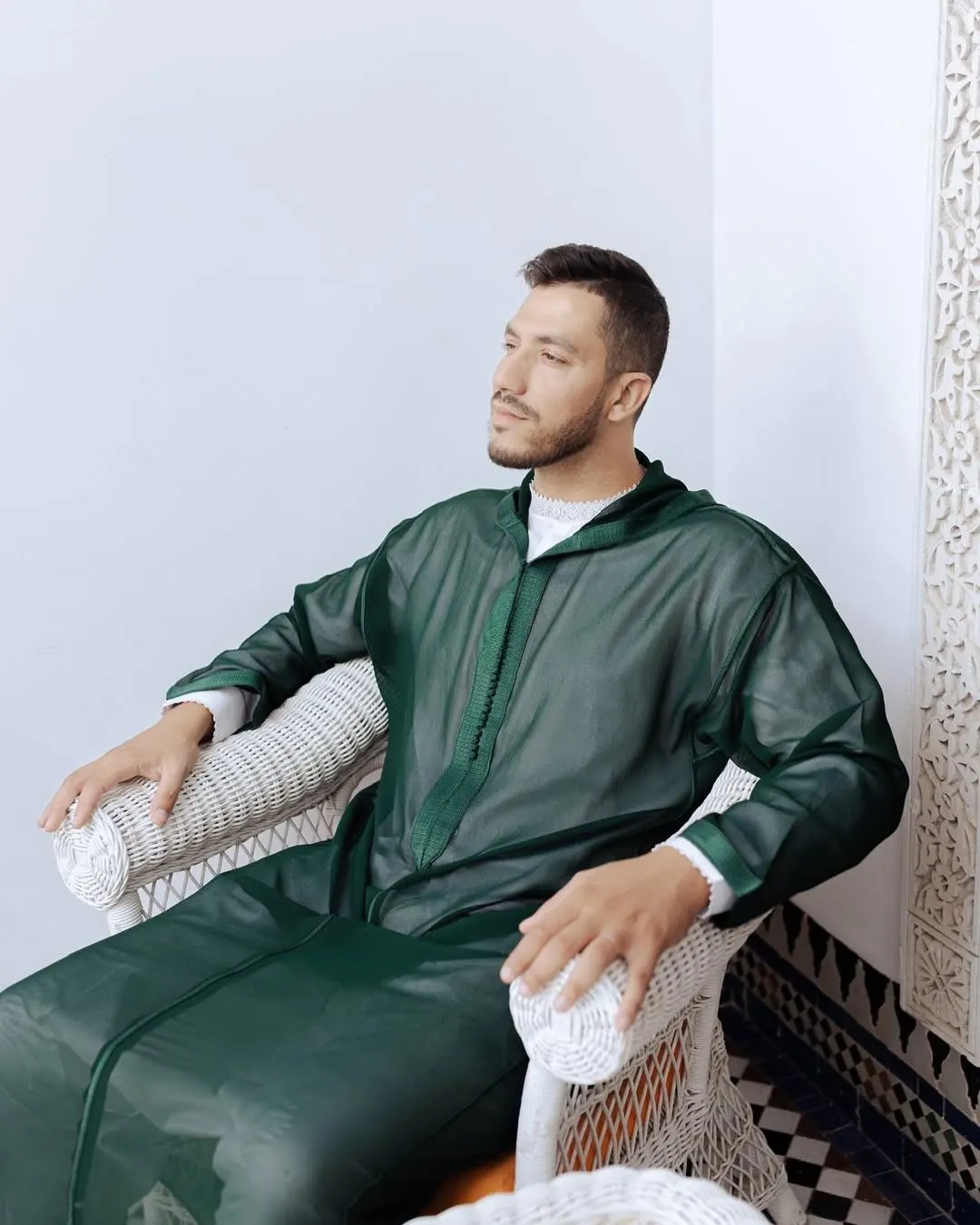 Handmade Moroccan Djellaba Set Wool for Traditional Warm Men’s Thobe Moroccan Men's Djellaba, Moroccan Kaftan Qmiss - Men's Kaftan