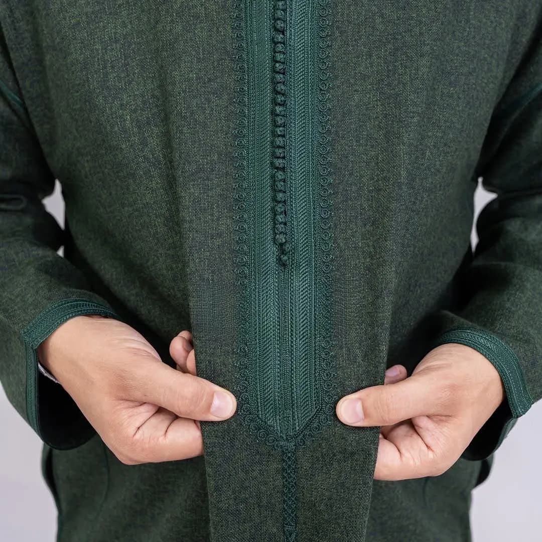 Handmade Moroccan Wool Djellaba for Men – Hooded Long Caftan for Winter - Traditional Warm Men’s Thobe - Moroccan Jellaba for Cold Weather - image 4