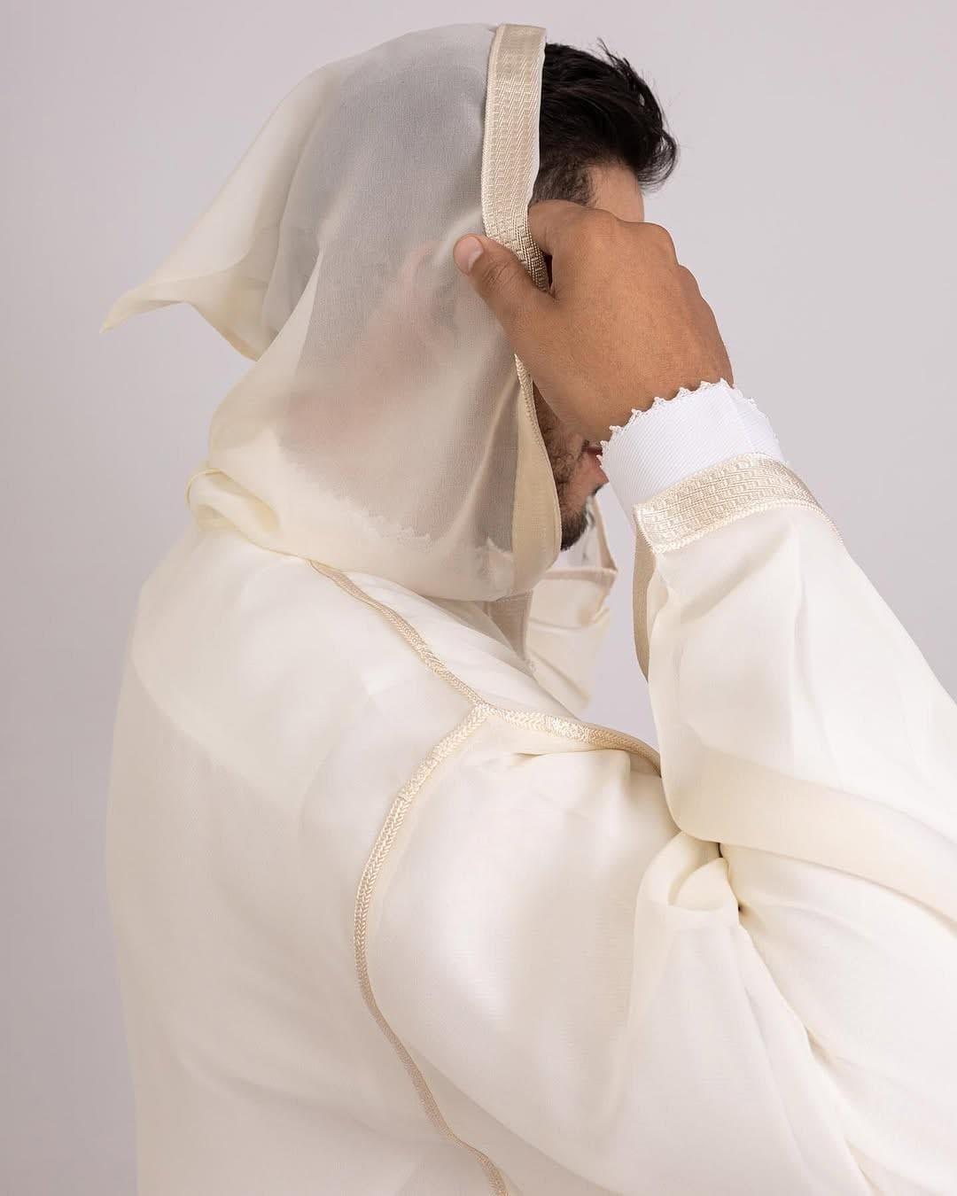 Handmade Moroccan Kaftan Djellaba Set Wool for Traditional Warm Men’s Thobe Moroccan Qmiss - Men's Kaftan, Men's Djellaba, Moroccan Kaftan