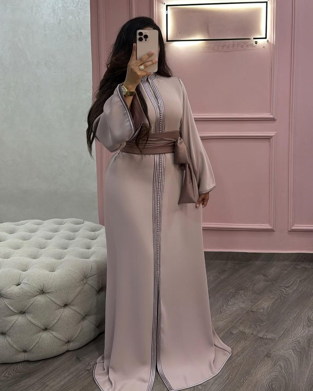 Handmade Moroccan Elegant caftan with Matching Bel Nikah dress, Arabic white kuftan, Engagement Dress, Gift for her Traditional Kaftan Dress