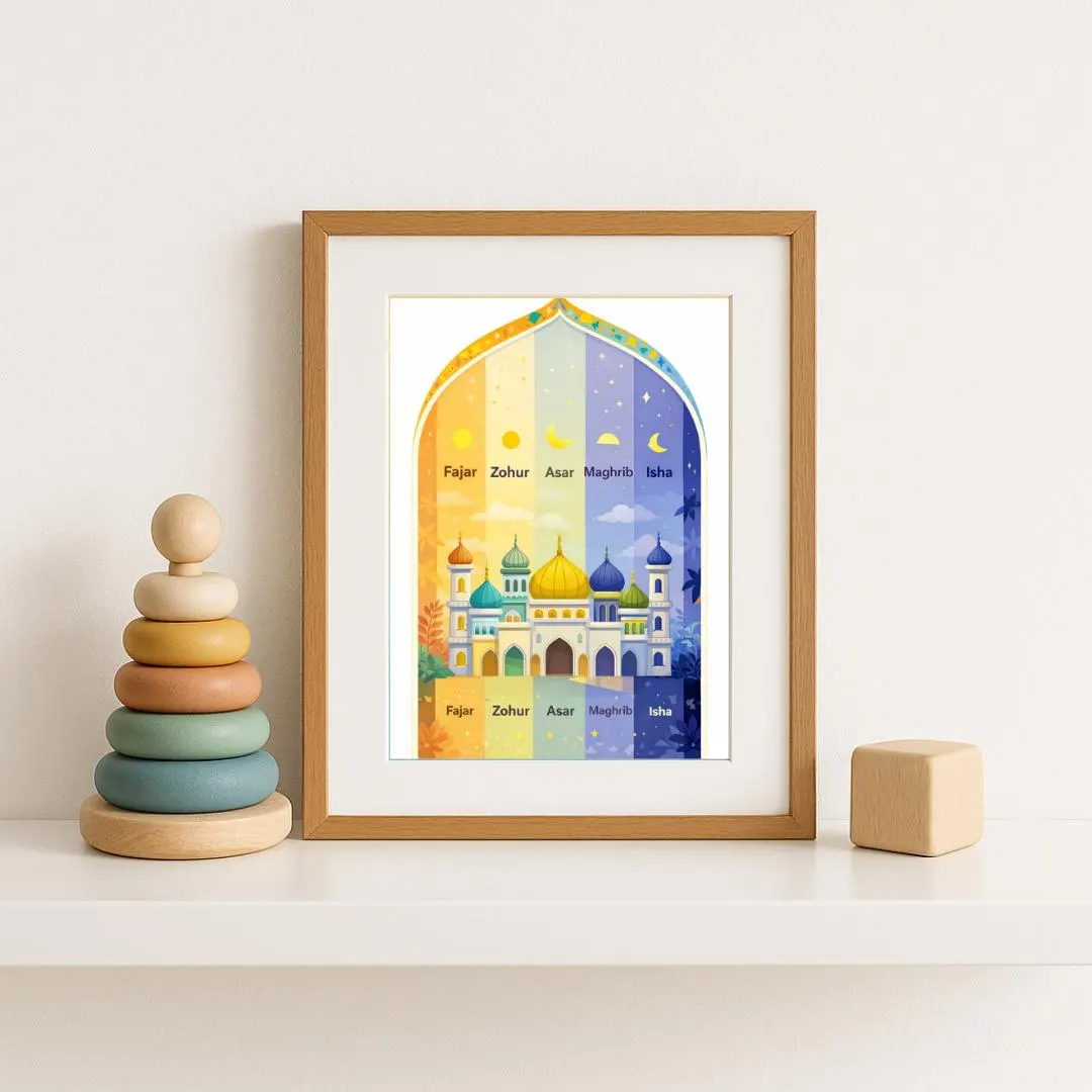 Islamic Salah Time Wall Art for Kids. - image 4