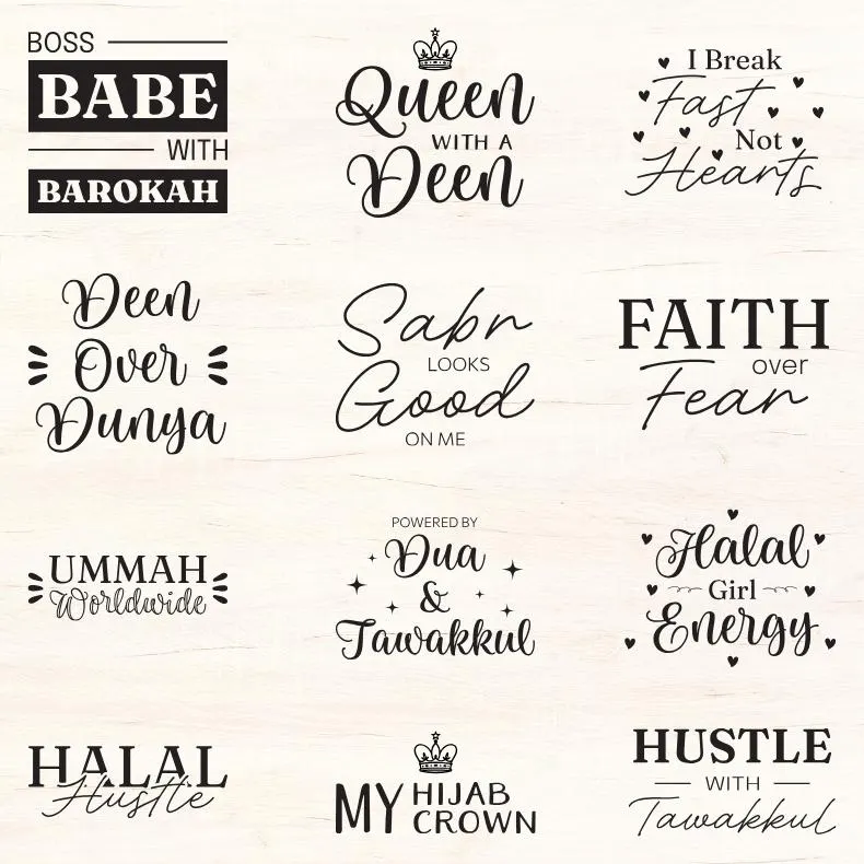 Islamic Quotes SVG Bundle: Muslim Design Graphics (Cricut, Silhouette, Sublimation) - image 5