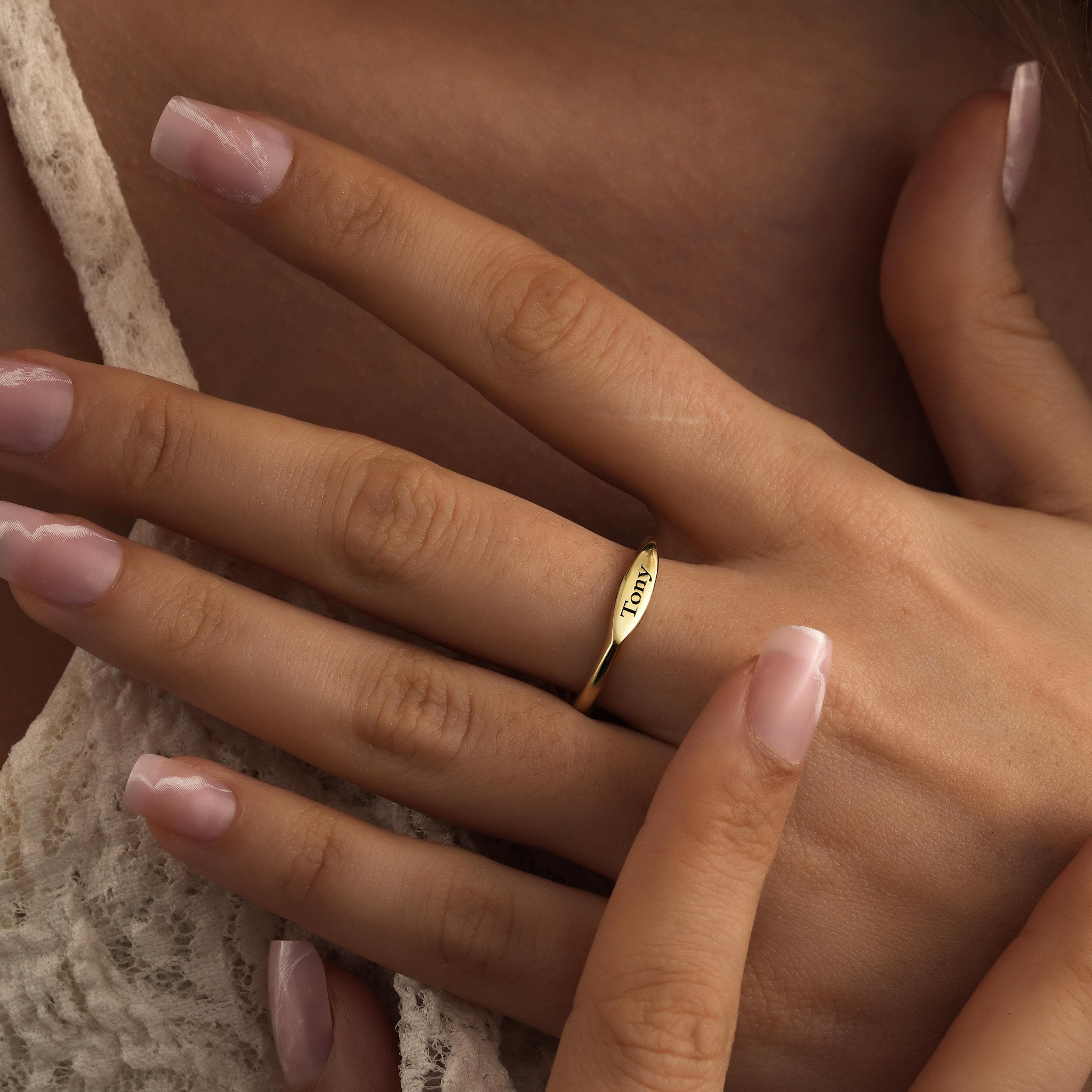 Personalized Custom Name Ring, Dainty Name Ring, Engraved Ring - image 3