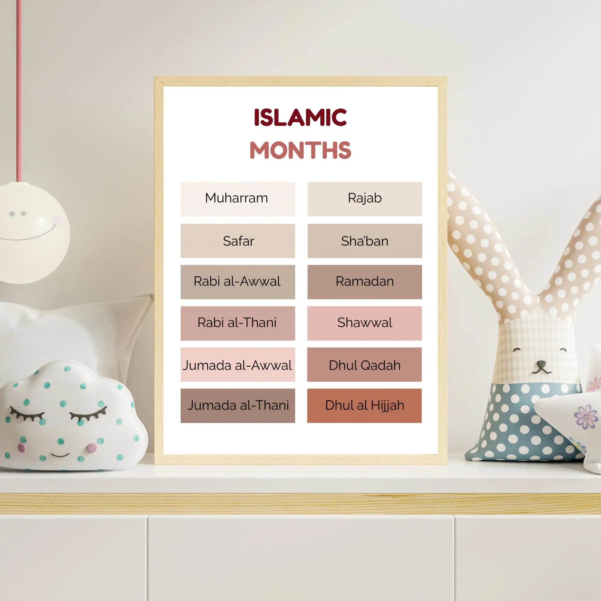 Islamic Kids Educational Printable Bundle, Digital Wall Art Print, Homeschool, Nursery, Minimalist, Instant Download - image 5