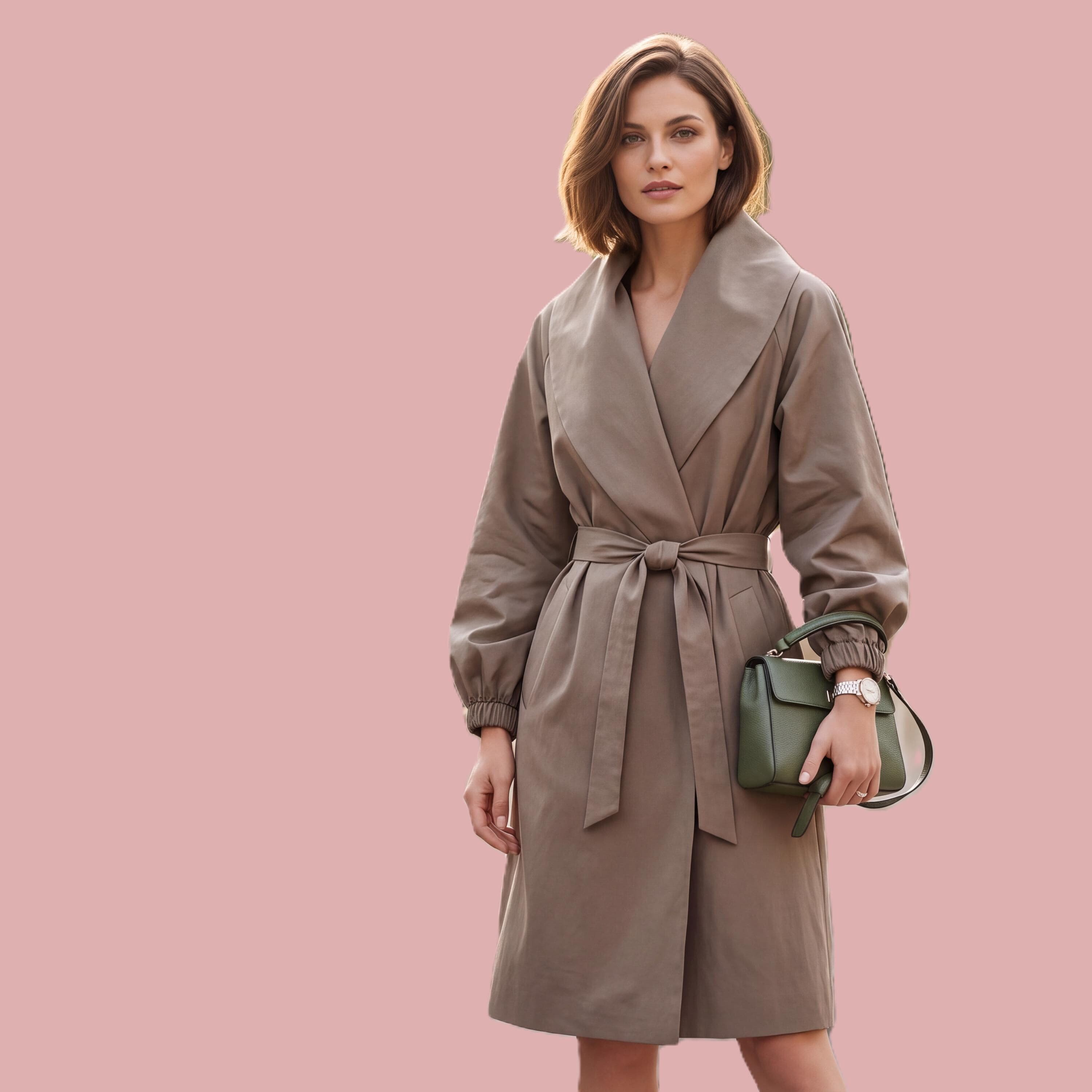 Wide Lapel Trench Coat Sewing Pattern | Women Classic Tailored Jacket PDF | A4 A0 US Letter | Size EU 36-44 - image 5