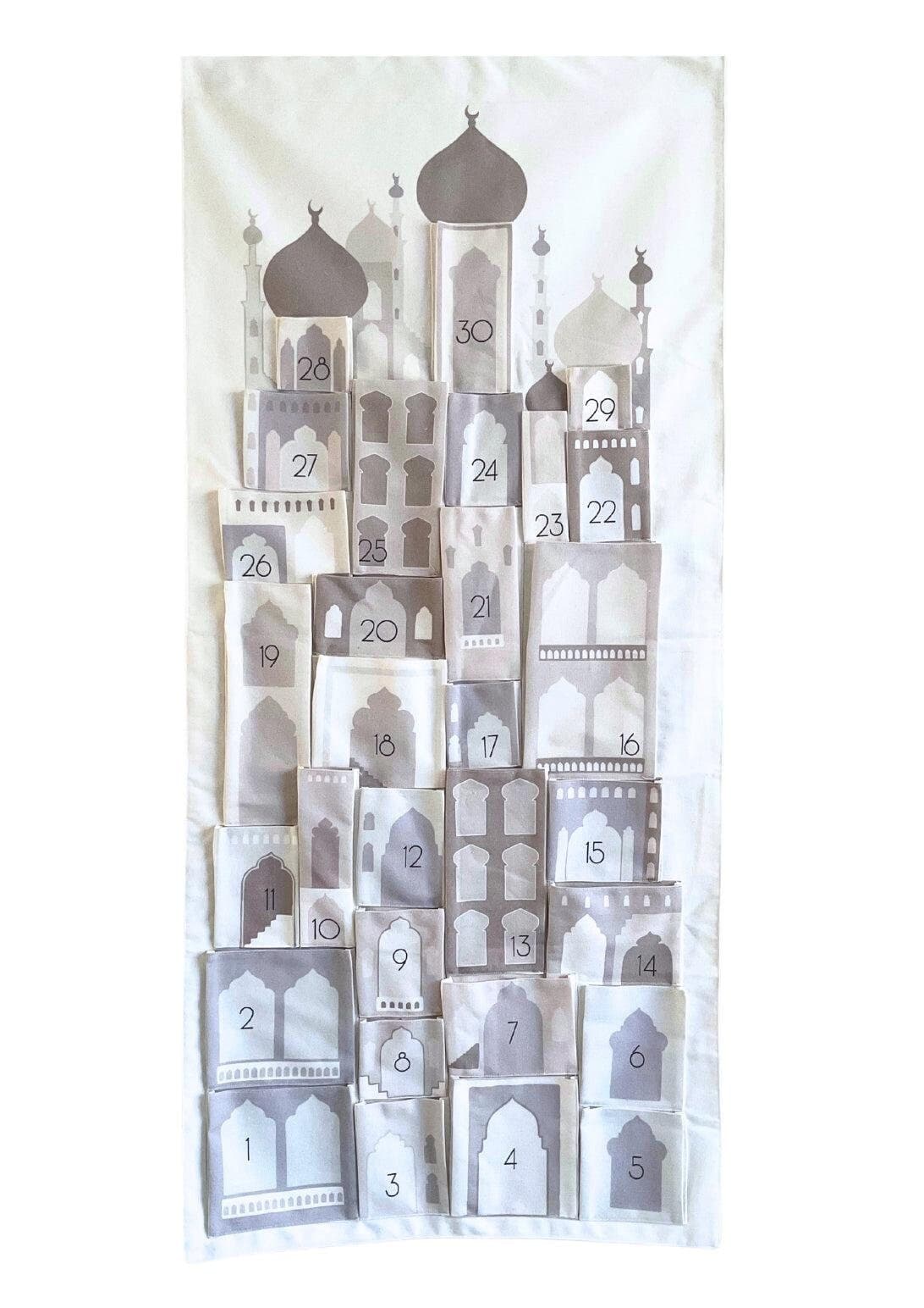 NEW! PREORDER Beige / Neutral Mosque 30 Day Pocket Ramadan Good Deed Calendar Eid Ramadan Gift Quran Iftaar Duaa musallah Islamic muslim