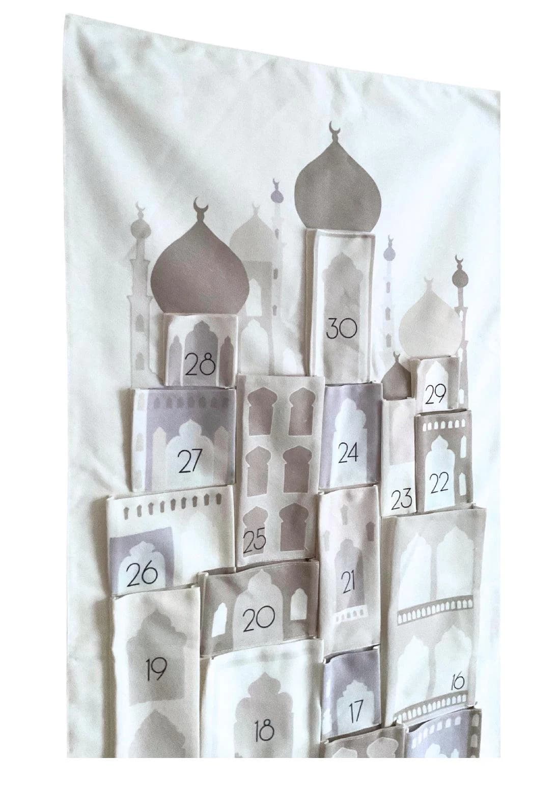 NEW! PREORDER Beige / Neutral Mosque 30 Day Pocket Ramadan Good Deed Calendar Eid Ramadan Gift Quran Iftaar Duaa musallah Islamic muslim