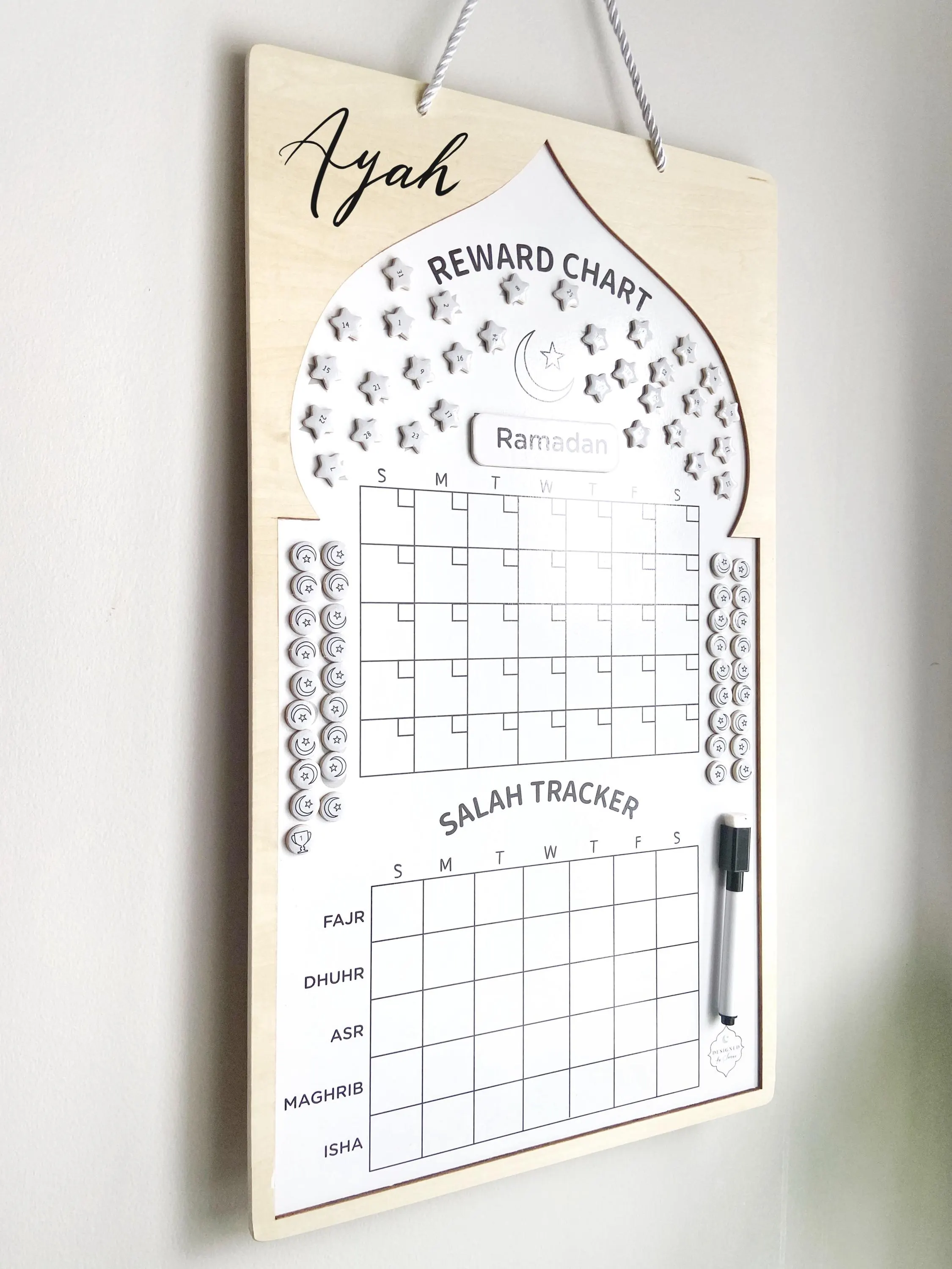 Magnetic Salat Tracker & Good Deed Reward Chart | Quran Salat Mosque Masjid Homeschool Montessori Muslim Islamic Studies Homeschool Ramadan