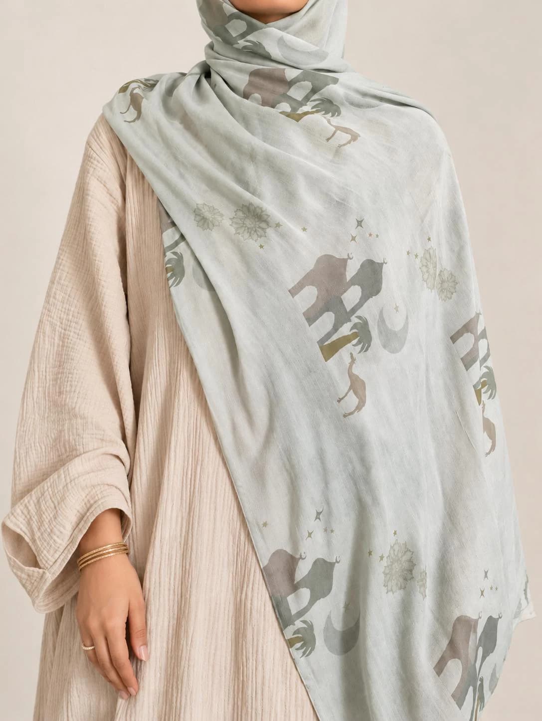 Masjid Lightweight Modal Hijab Mosque Pattern Ramadan Iftaar Taraweeh Events Duaa prayer salah Quran Islamic muslim hajj fasting mosque - image 4