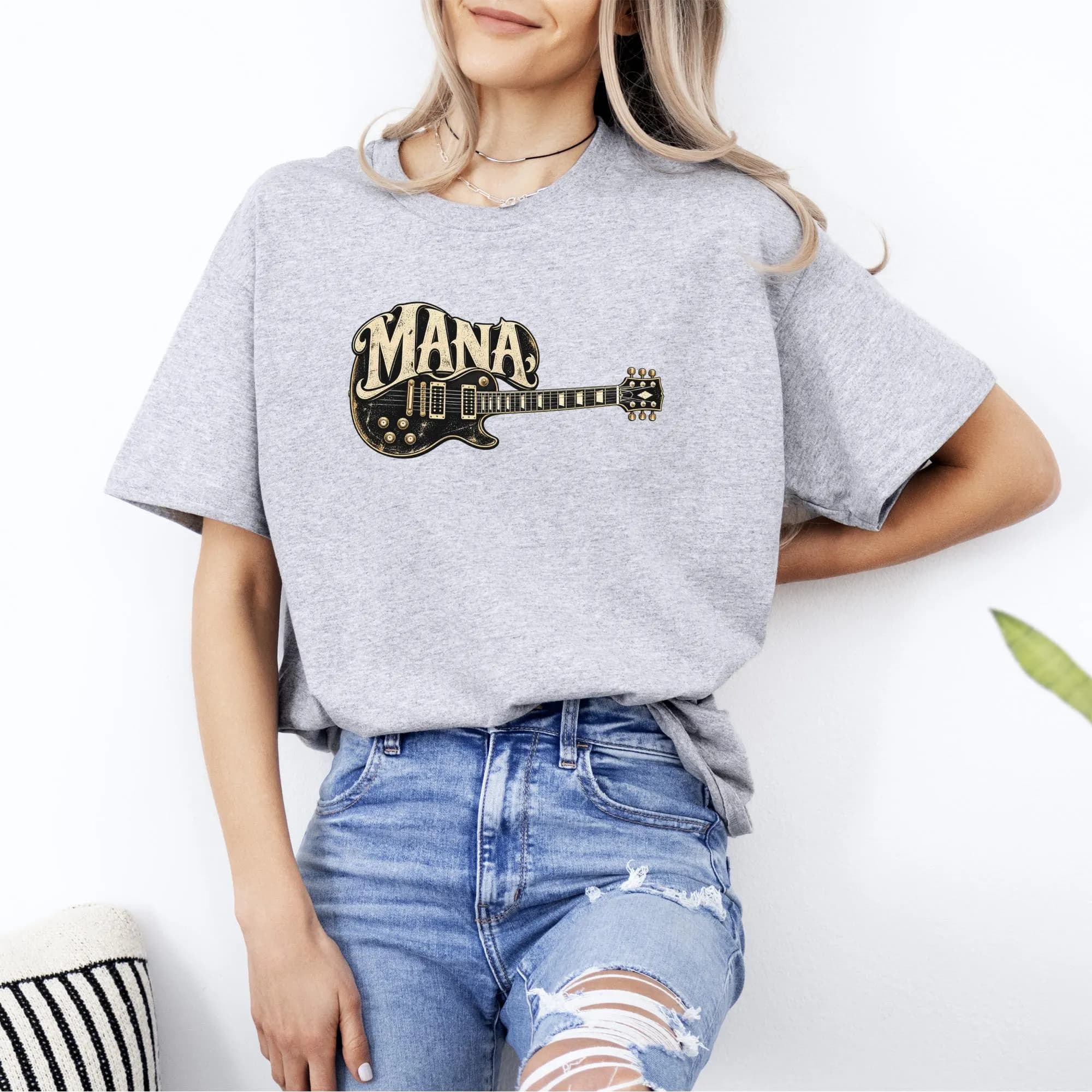 Vintage Rock Guitar T-Shirt, Retro Music Graphic Tee, Classic Electric Guitar Concert Shirt, Spanish Rock Musician Tee, Gift for Guitarist - image 2