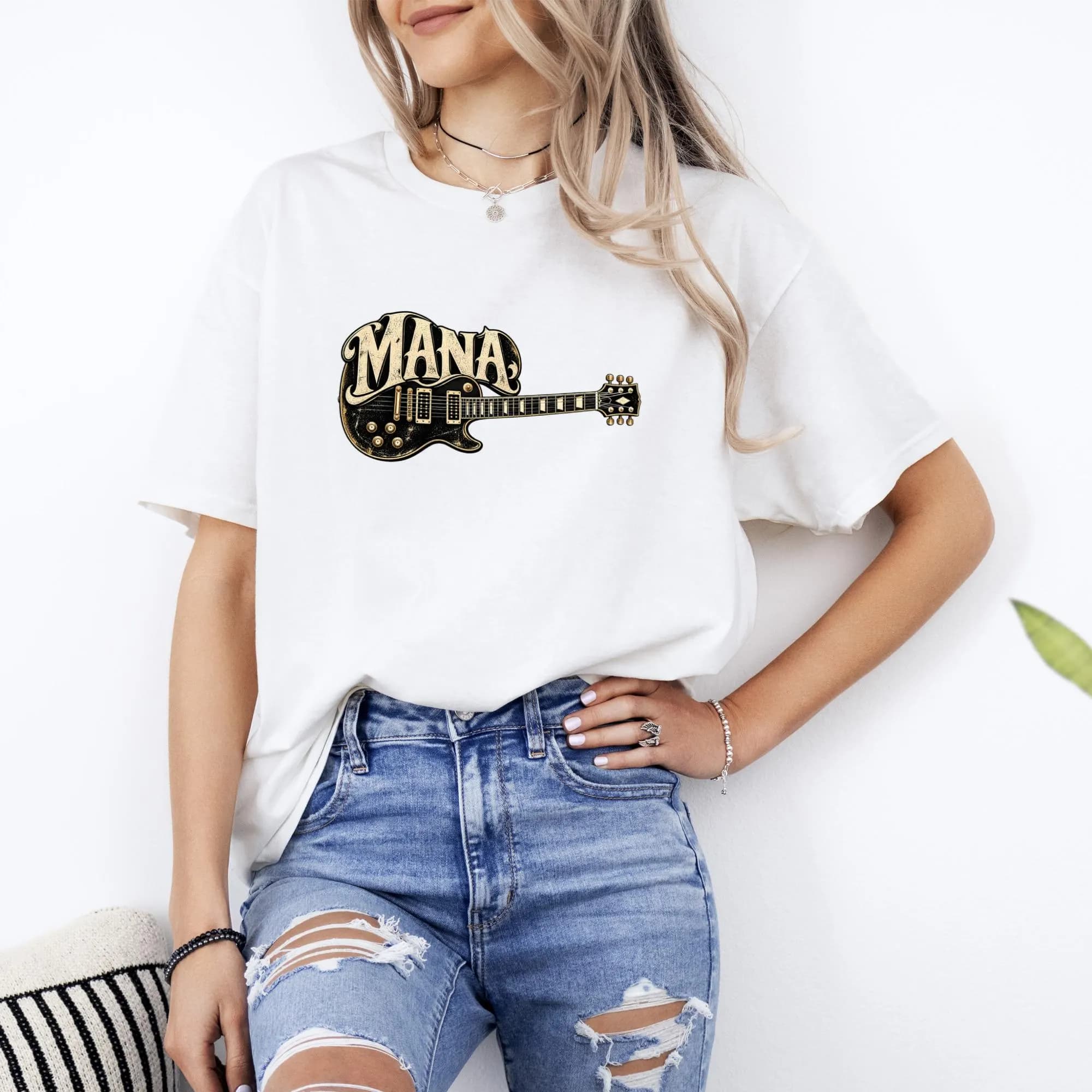 Vintage Rock Guitar T-Shirt, Retro Music Graphic Tee, Classic Electric Guitar Concert Shirt, Spanish Rock Musician Tee, Gift for Guitarist - image 5