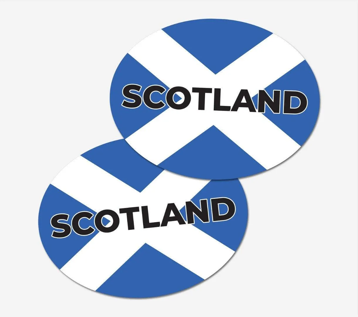 2 X Scotland Flag Car Stickers: Oval Vinyl Decals - image 3