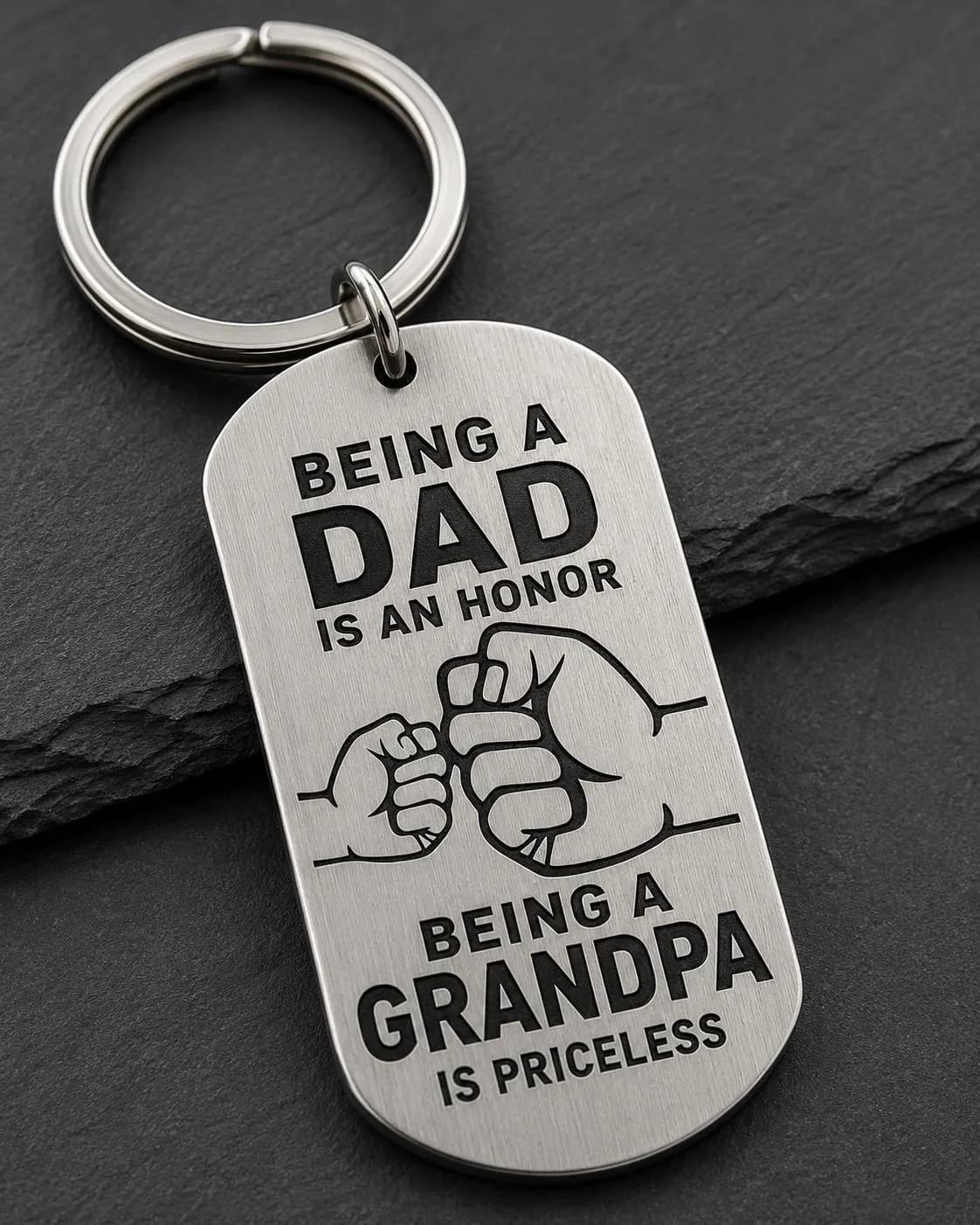 Being Grandpa is an Honor Being Papa is Priceless Father's Day Fist Bump, Father's Day Gift for Grandpa from Baby