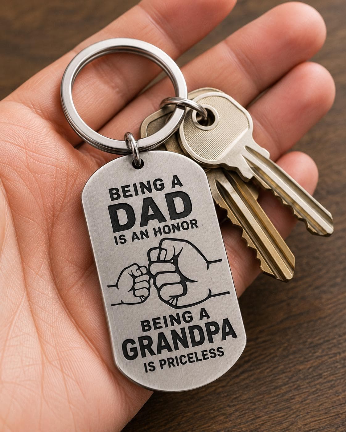 Being Grandpa is an Honor Being Papa is Priceless Father's Day Fist Bump, Father's Day Gift for Grandpa from Baby - image 3