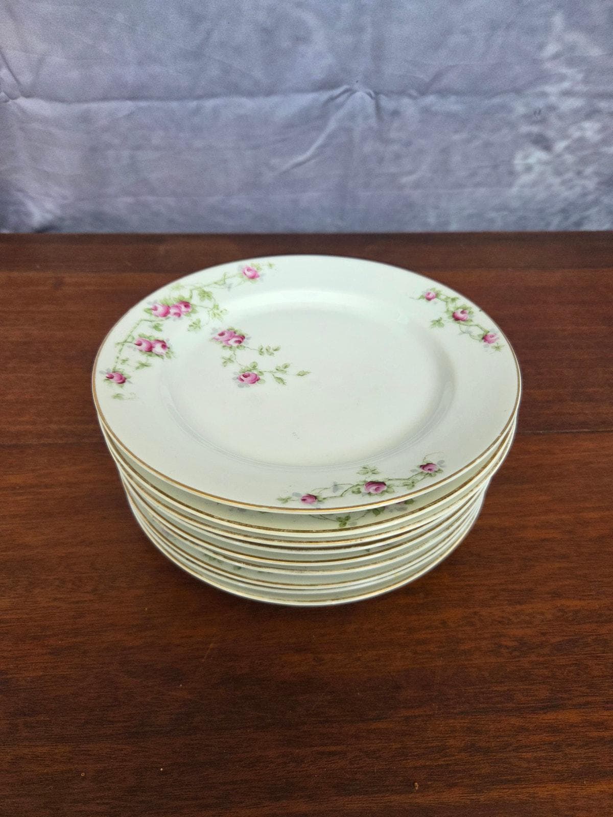 Antique Heinrich & Co Selb Bavaria China Set Pink Rose Garland 40 Pc 1910s - image 4