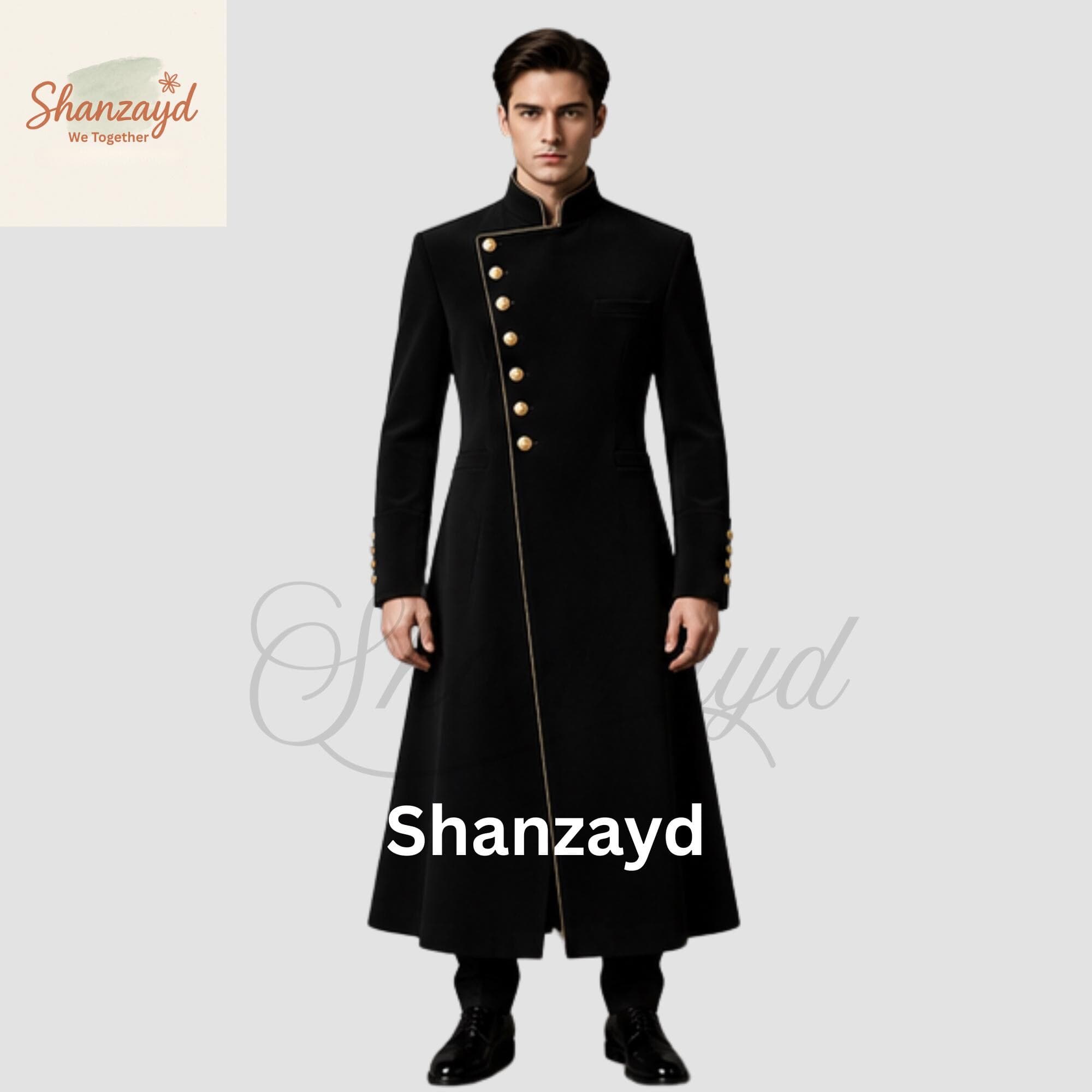 Black Military Coat, Victorian Coat, Gothic Tailcoat , Regency Outfit, Cassock, Wedding Jacket, Gothic Outfit - image 2