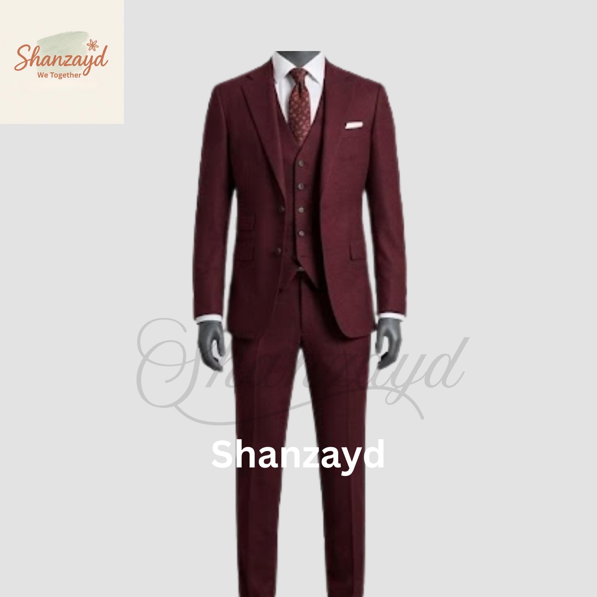 Burgundy 3 Piece Suit Men, Wedding Suit Groom, Slim Fit Formal Suit, Maroon Mens Suit Set, Classic Business Suit, Prom Suit - image 5