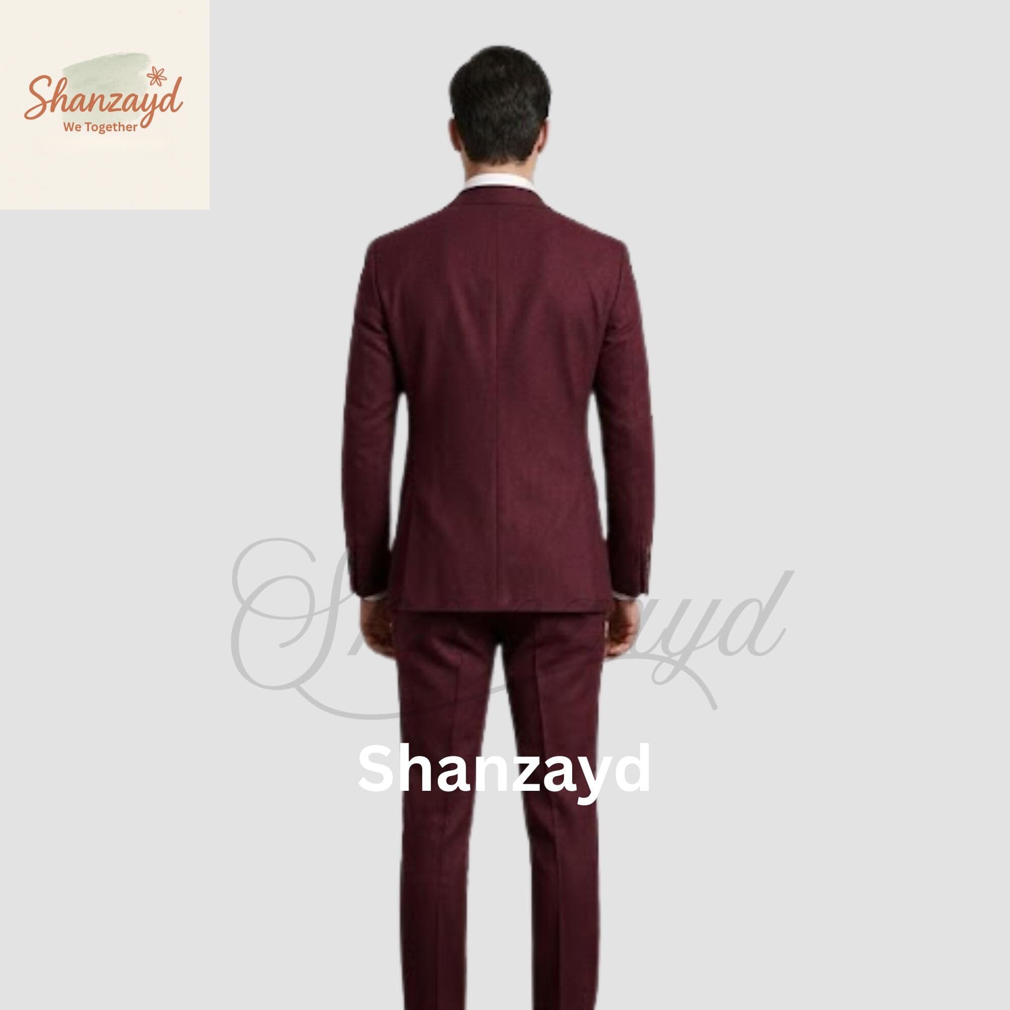 Burgundy 3 Piece Suit Men, Wedding Suit Groom, Slim Fit Formal Suit, Maroon Mens Suit Set, Classic Business Suit, Prom Suit - image 3