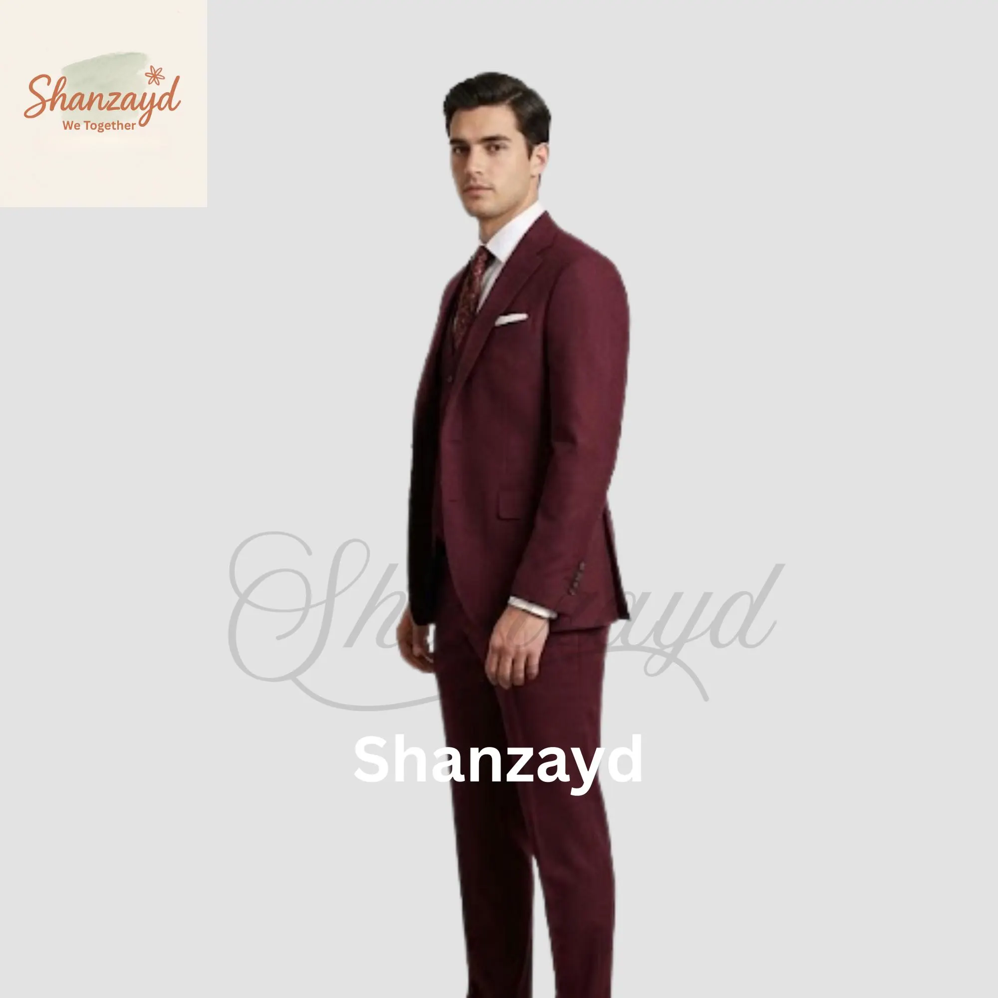 Burgundy 3 Piece Suit Men, Wedding Suit Groom, Slim Fit Formal Suit, Maroon Mens Suit Set, Classic Business Suit, Prom Suit - image 4