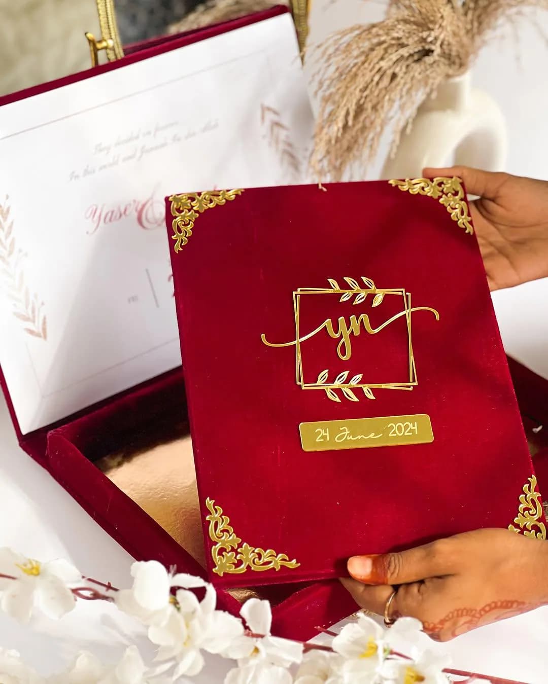Personalized Nikkah Certificate Folder with Box | Islamic Wedding Contract Booklet | Nikkahnama | Nikah Booklet - image 5