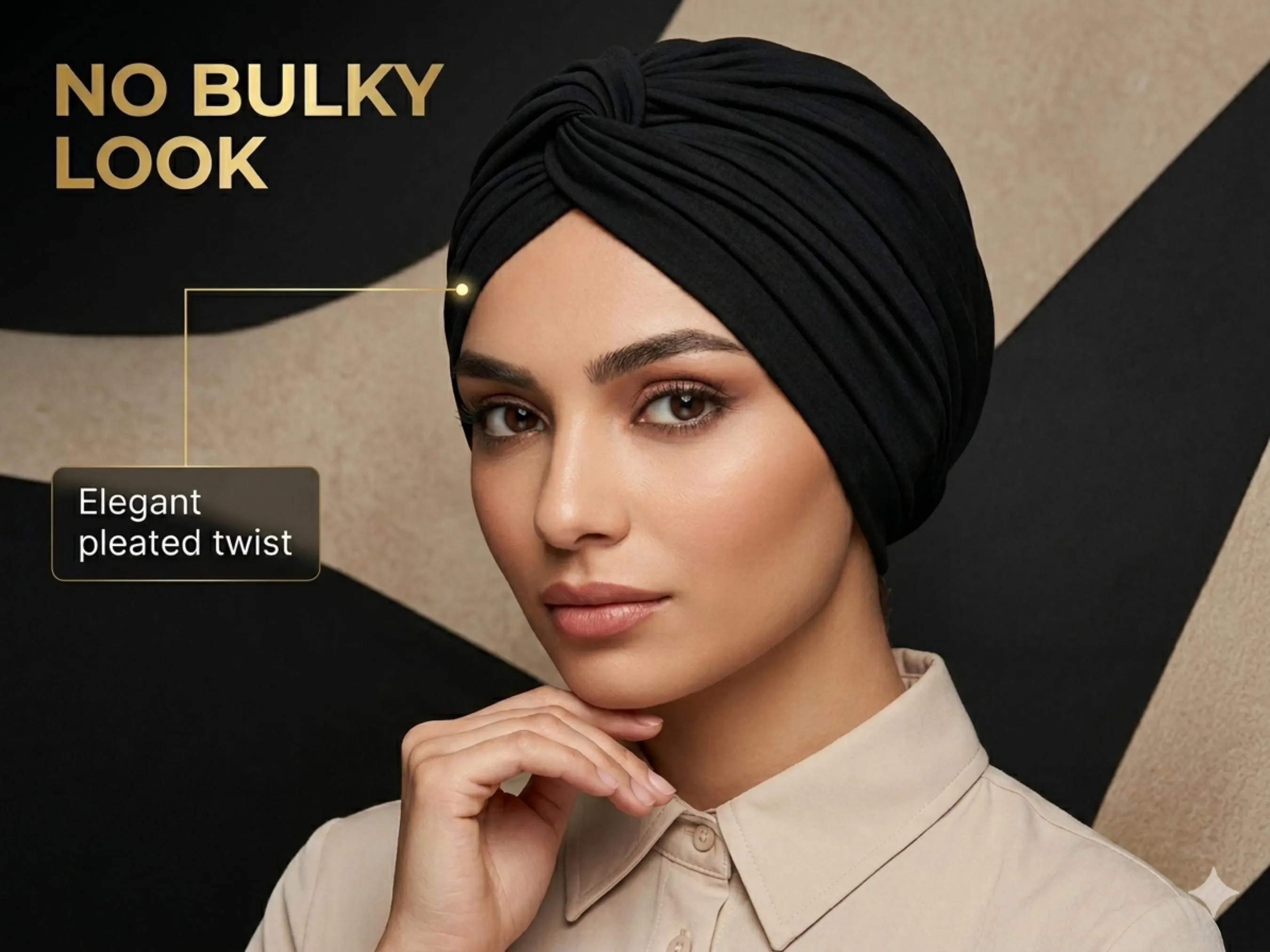 Mauve Pleated Turban Hat Women, Soft Pre Styled Head Wrap, Modest Hair Cover, Elegant Everyday Headwear, Feminine Slip On Cap - image 3