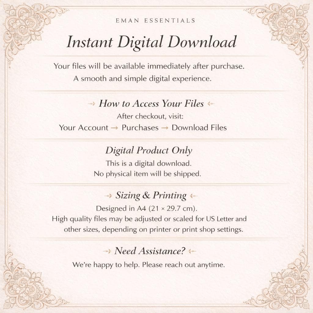 Editable Nikah Certificate Canva Template | Minimal Blush Neutral Floral Islamic Marriage Certificate Printable - image 3