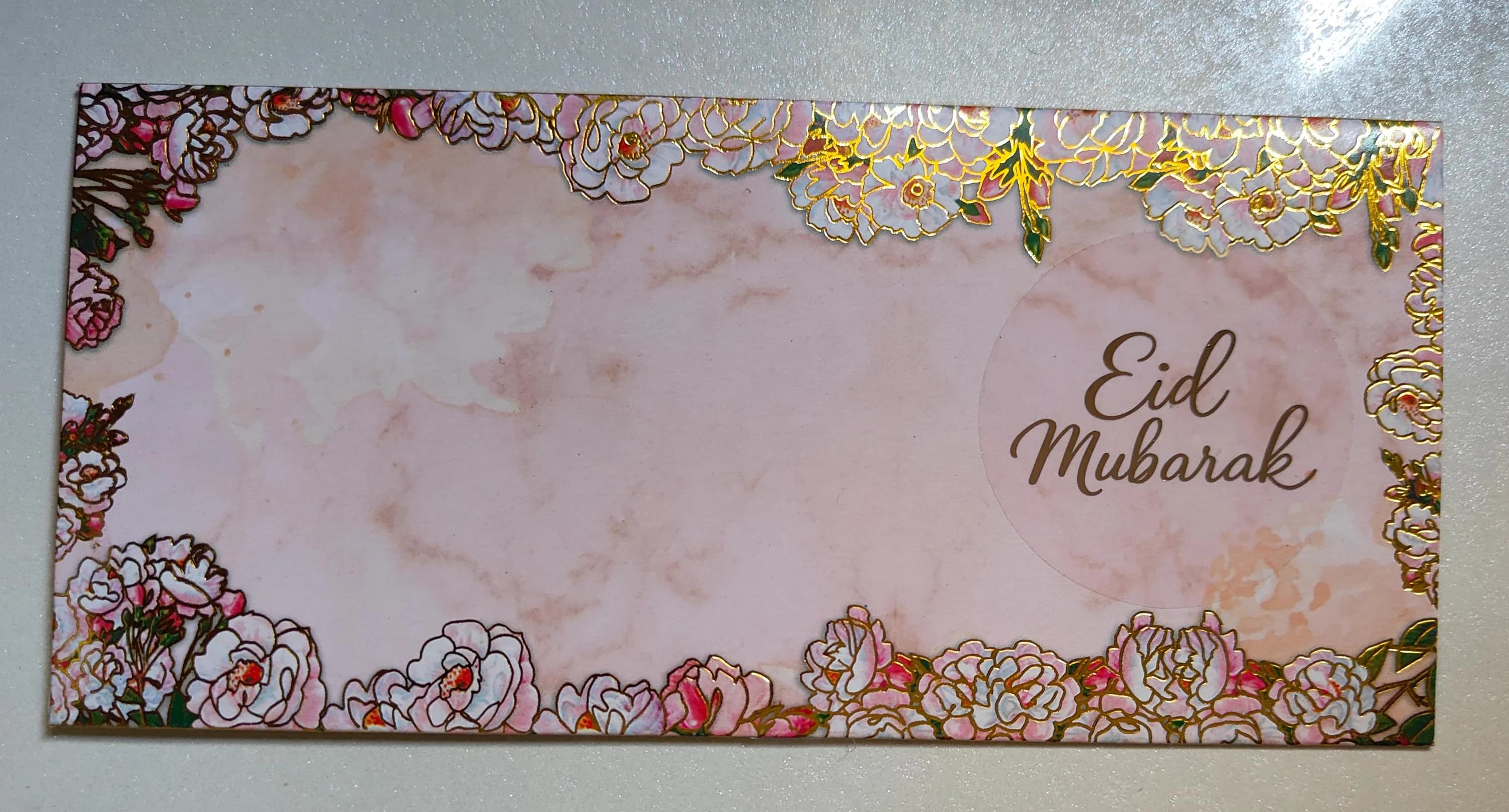 Floral Eid Mubarak Money Envelopes | Gold Detail, Eidi Gift | Premium Envelopes for Eid, Nikah, Aqeeqah & All Occasion Celebrations - image 5
