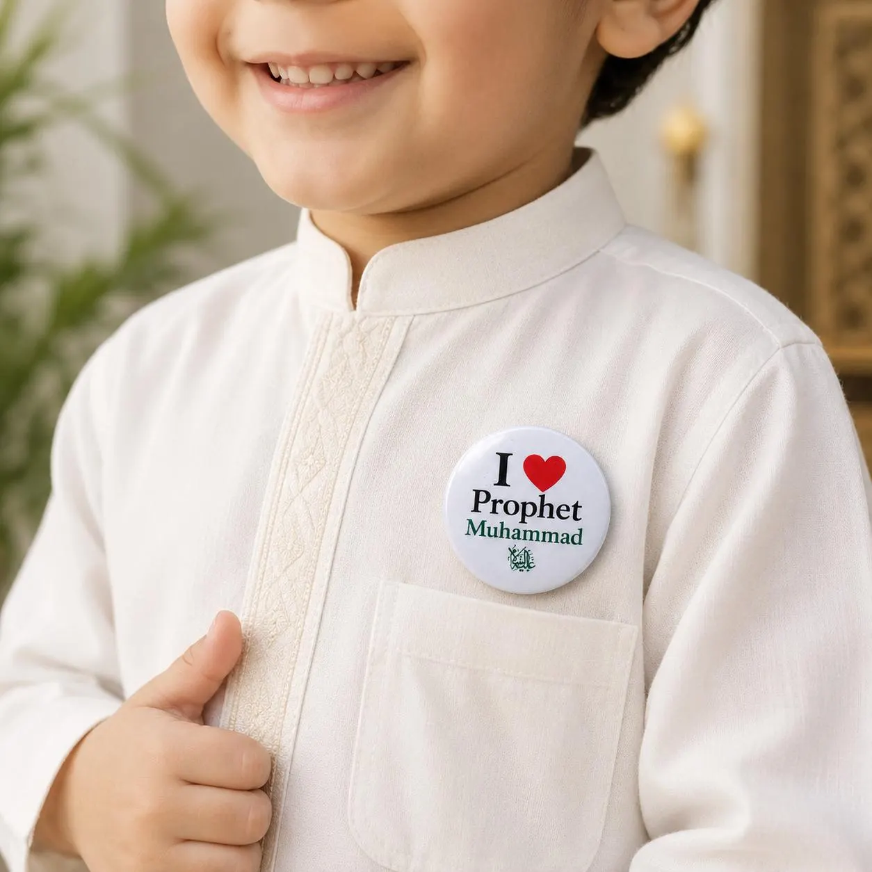 Islamic Reward Badges for Kids | I Love Prophet Muhammad Badge Pins - image 4