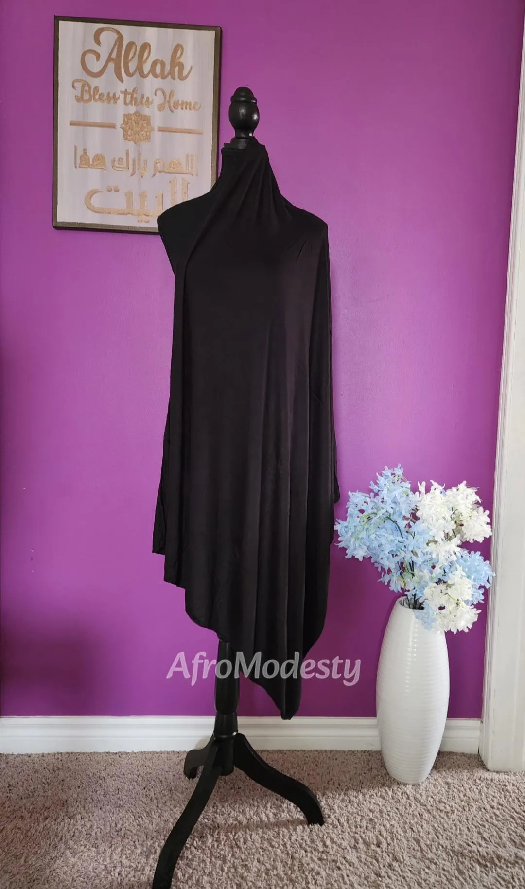 Jersey Hijab Veil Scarf - Modest Coverage (34” X 64")