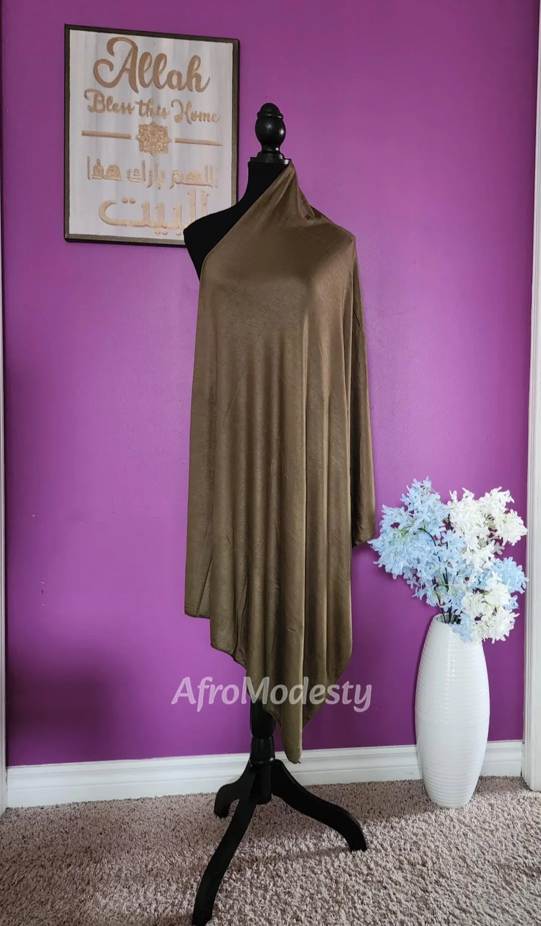 Jersey Hijab Veil Scarf - Modest Coverage (34” X 64") - image 2