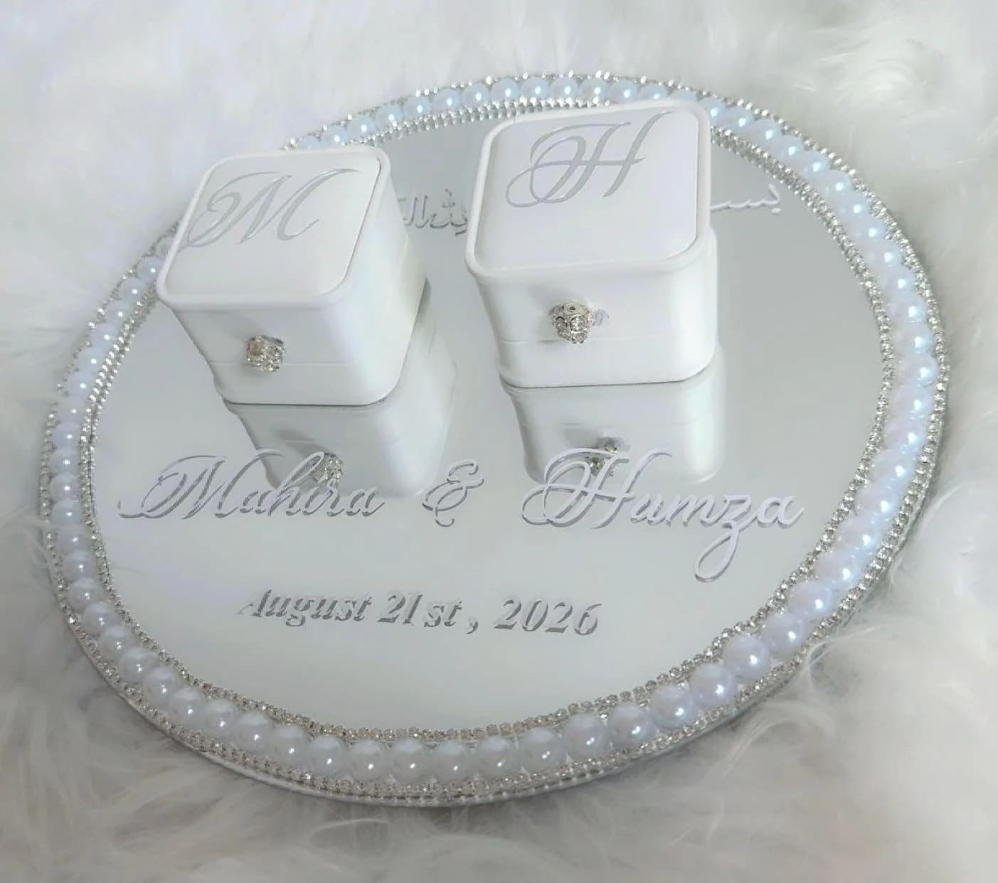 Personalized Wedding Name Decal | Custom Bride & Groom Names (Vinyl Sticker) - image 3