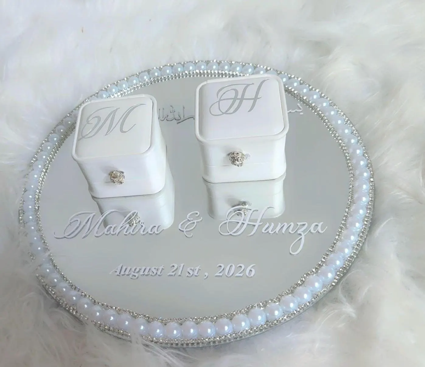 Personalized Wedding Name Decal | Custom Bride & Groom Names (Vinyl Sticker) - image 2