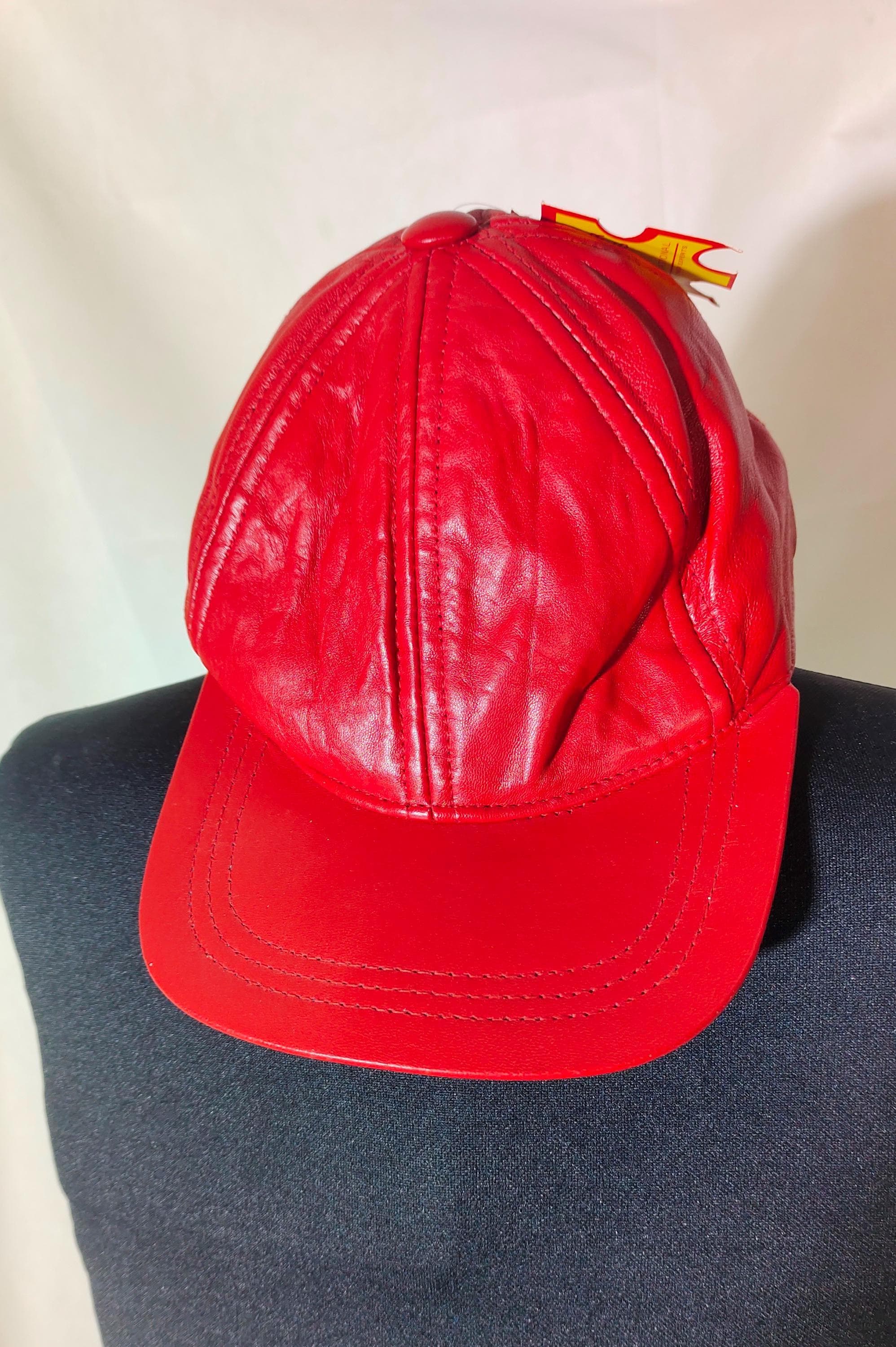 Leather baseball cap: sheep leather, adjustable, unisex - image 5