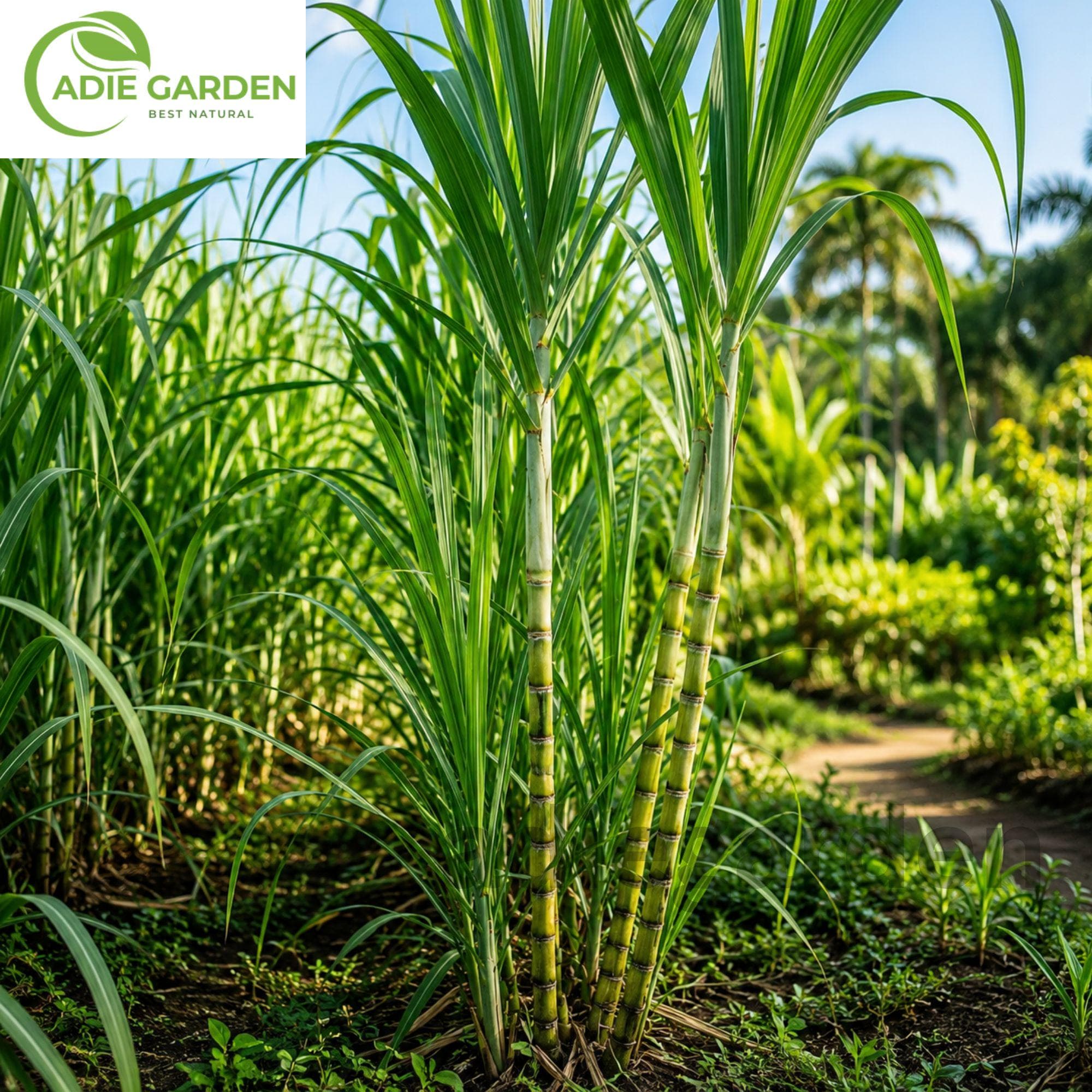 200 Green Sugarcane Seeds | Tropical Perennial Grass | Heirloom Sugar Cane Plant | Fast Growing Garden Seeds