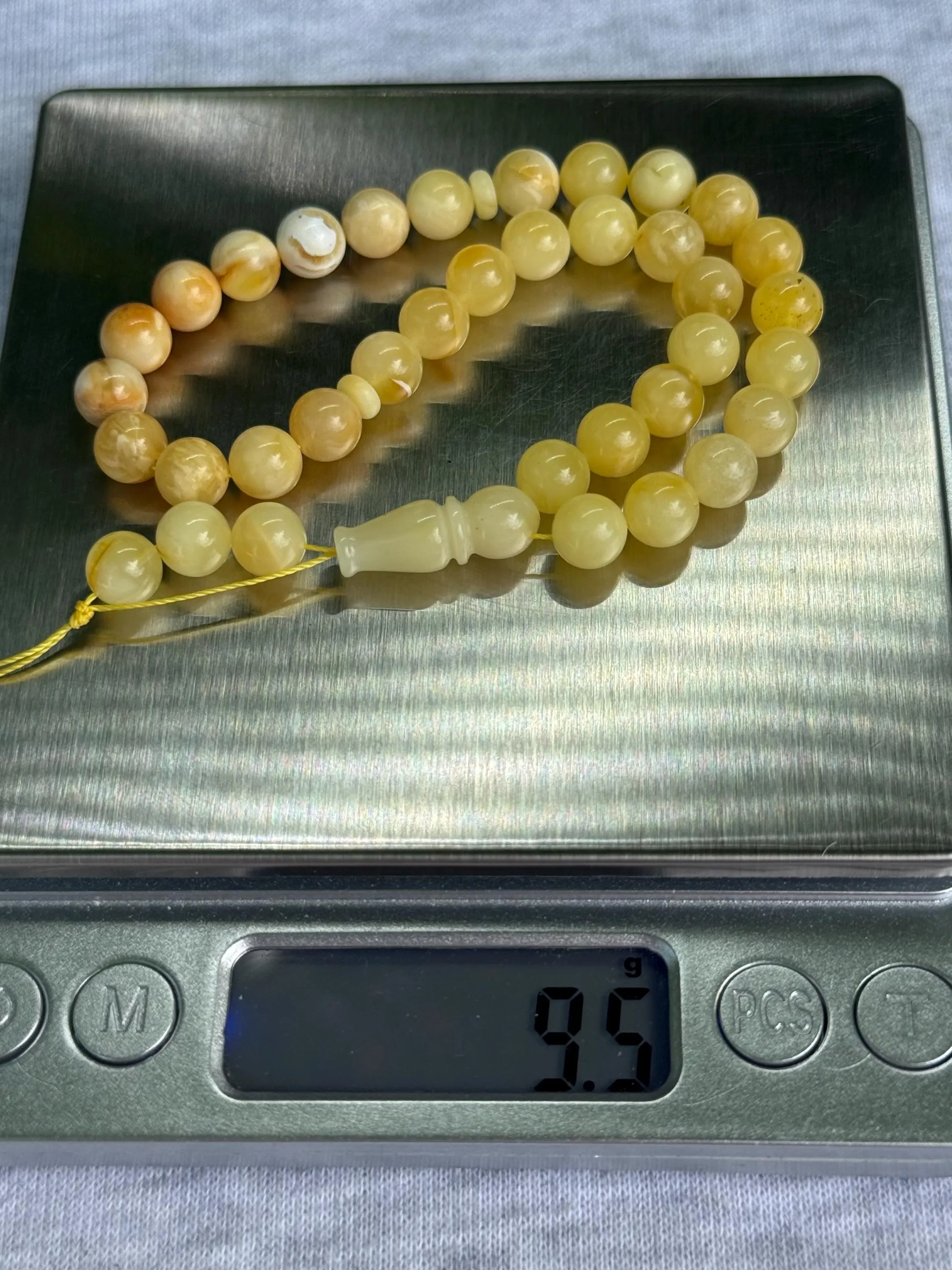 Landscape Amber Tasbih Round Baltic Amber Prayer Beads Handmade Misbaha - image 5