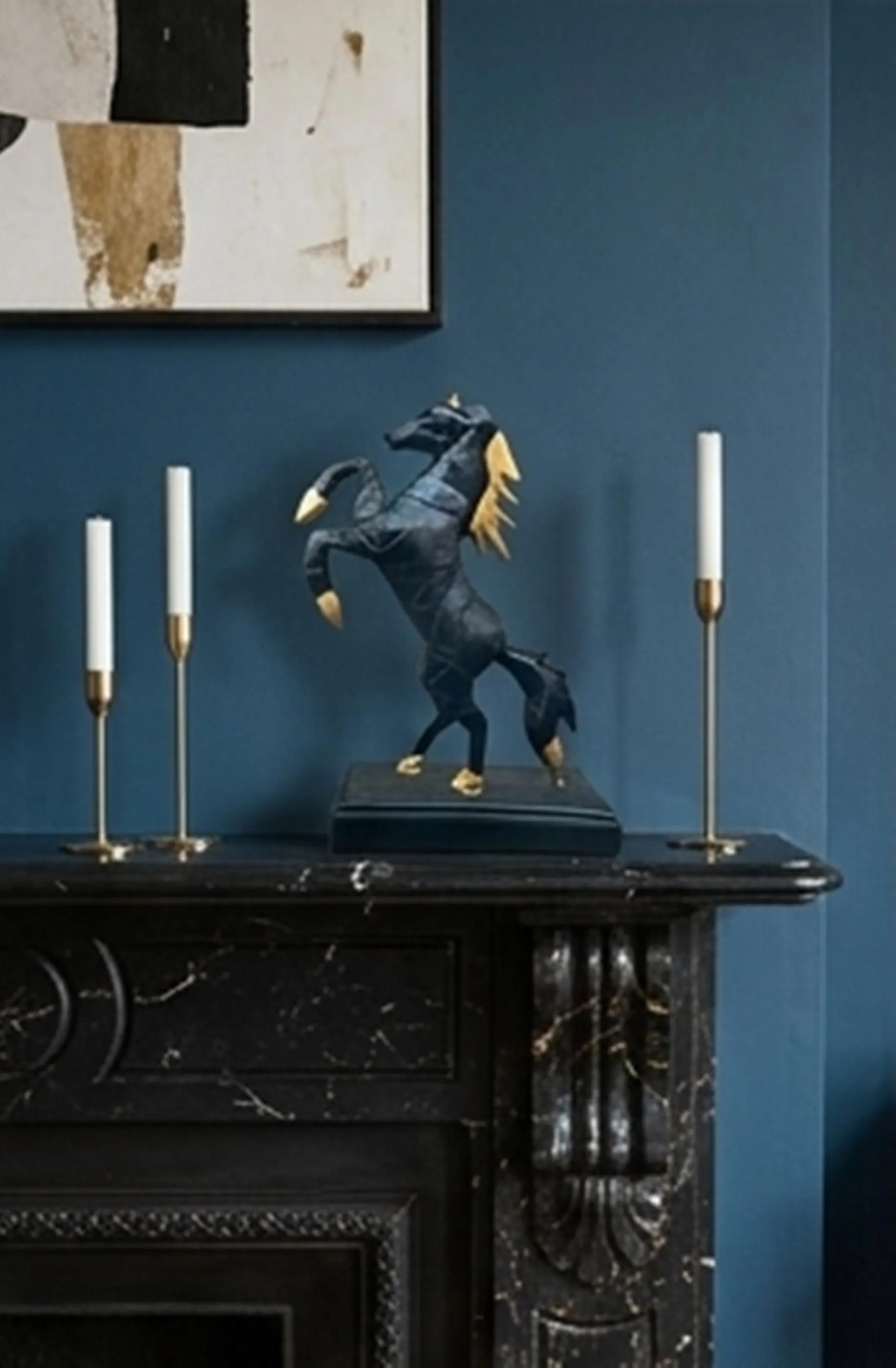 Geometric Horse Statue, Modern Horse Sculpture, Abstract Animal Figurine, Luxury Office Desk Decor - image 4
