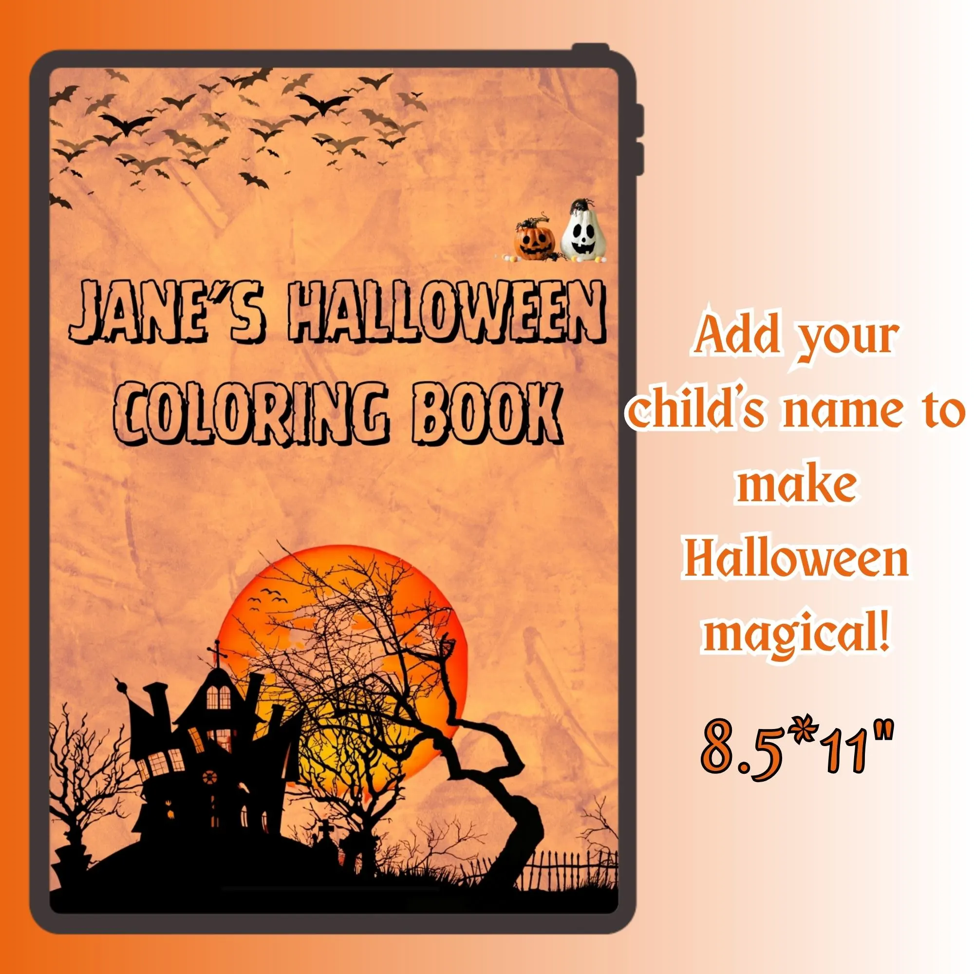 Personalized Halloween Coloring Book for Kids: Custom Name Activity Pages - image 3