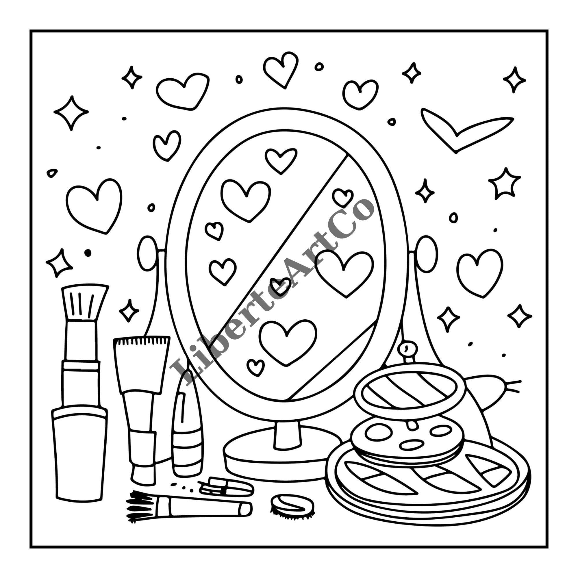 Cozy Girl Coloring Book: 114 Pages of Printable Line Art (PDF Download) - image 5
