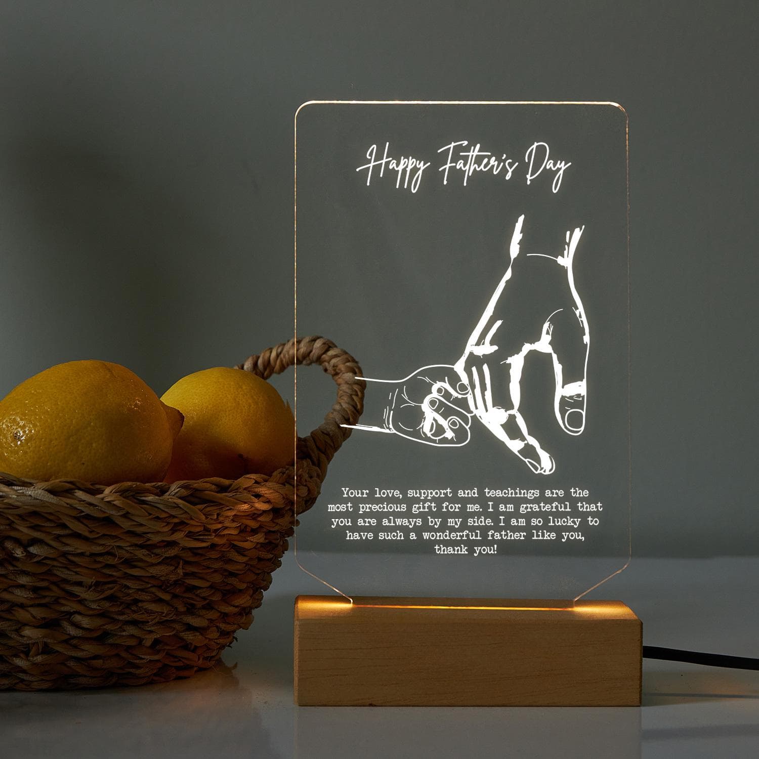 Personalised New Dad LED Lamp – First Father’s Day Gift from Baby, Son, or Daughter – Custom Dad Night Light, Birthday or Christmas Keepsake - image 5