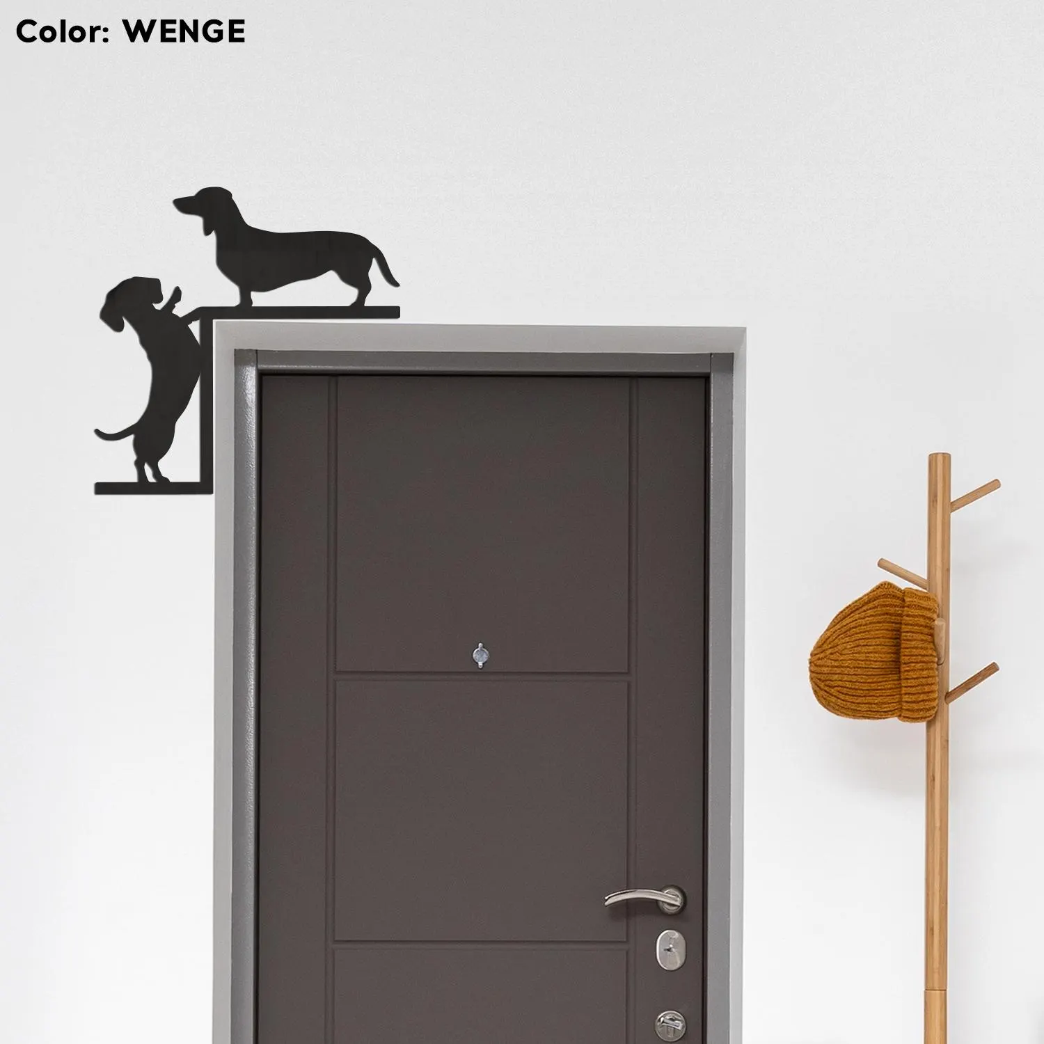 Wooden Dachshund Door Topper, Dog Door Corner Decor, Doxie Wall Art, Over Door Frame Decor, Dog Lover Gift - image 3