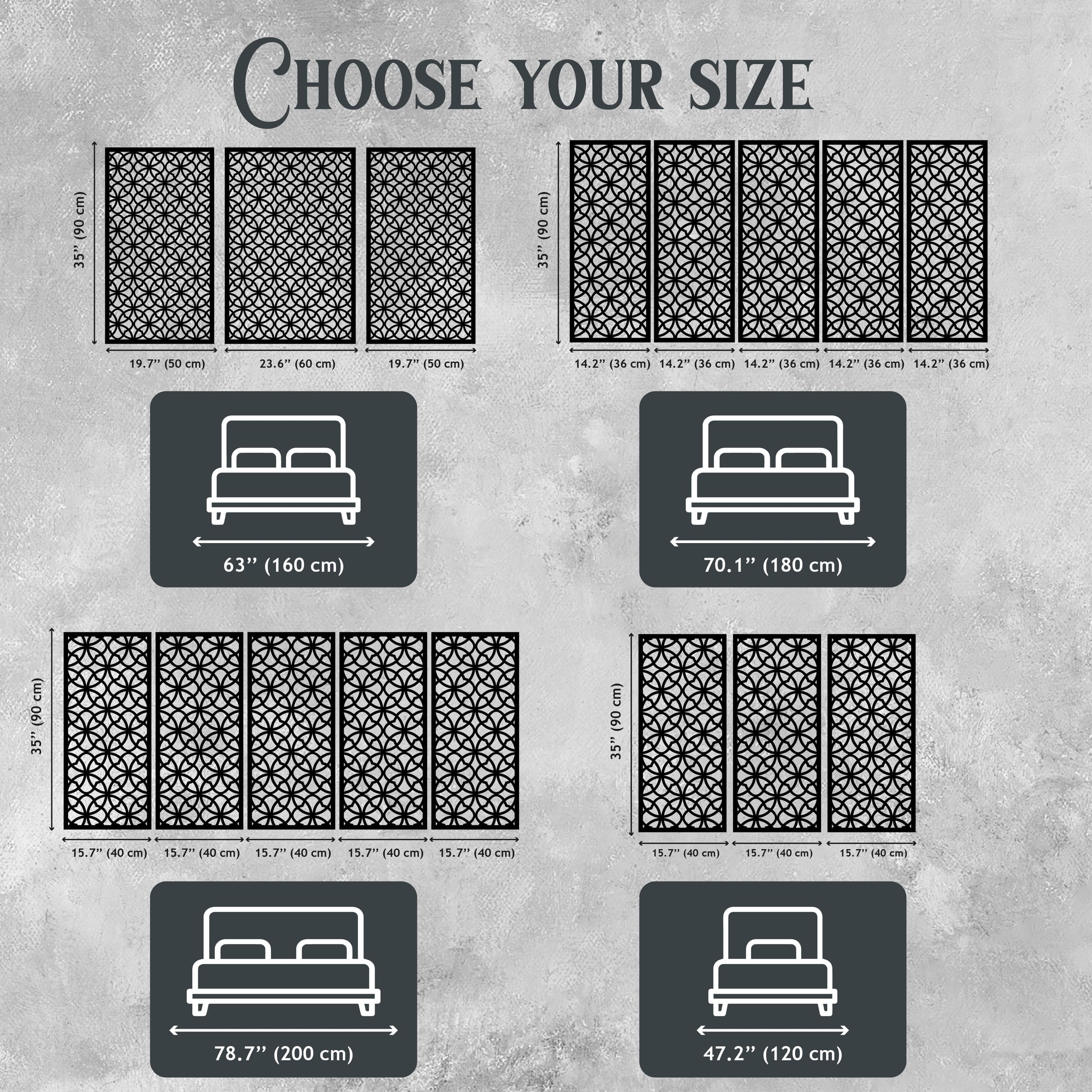 Moroccan headboard, Bohemian bed frame, Above bed wall art, Wood lattice panel, Fretwork panel art, Mashrabiya panel, Arabesque wall art - image 5