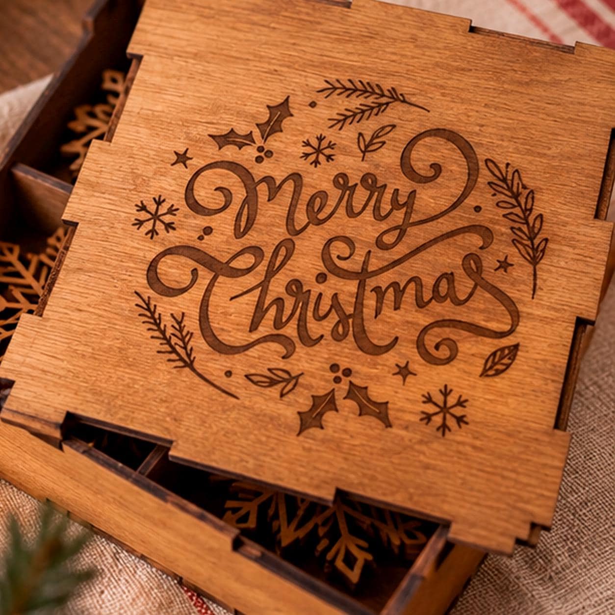 Custom Snowflake Ornament, Personalized Wooden Christmas Ornament, Engraved Snowflake Decor, Custom Christmas Tree Ornament - image 3