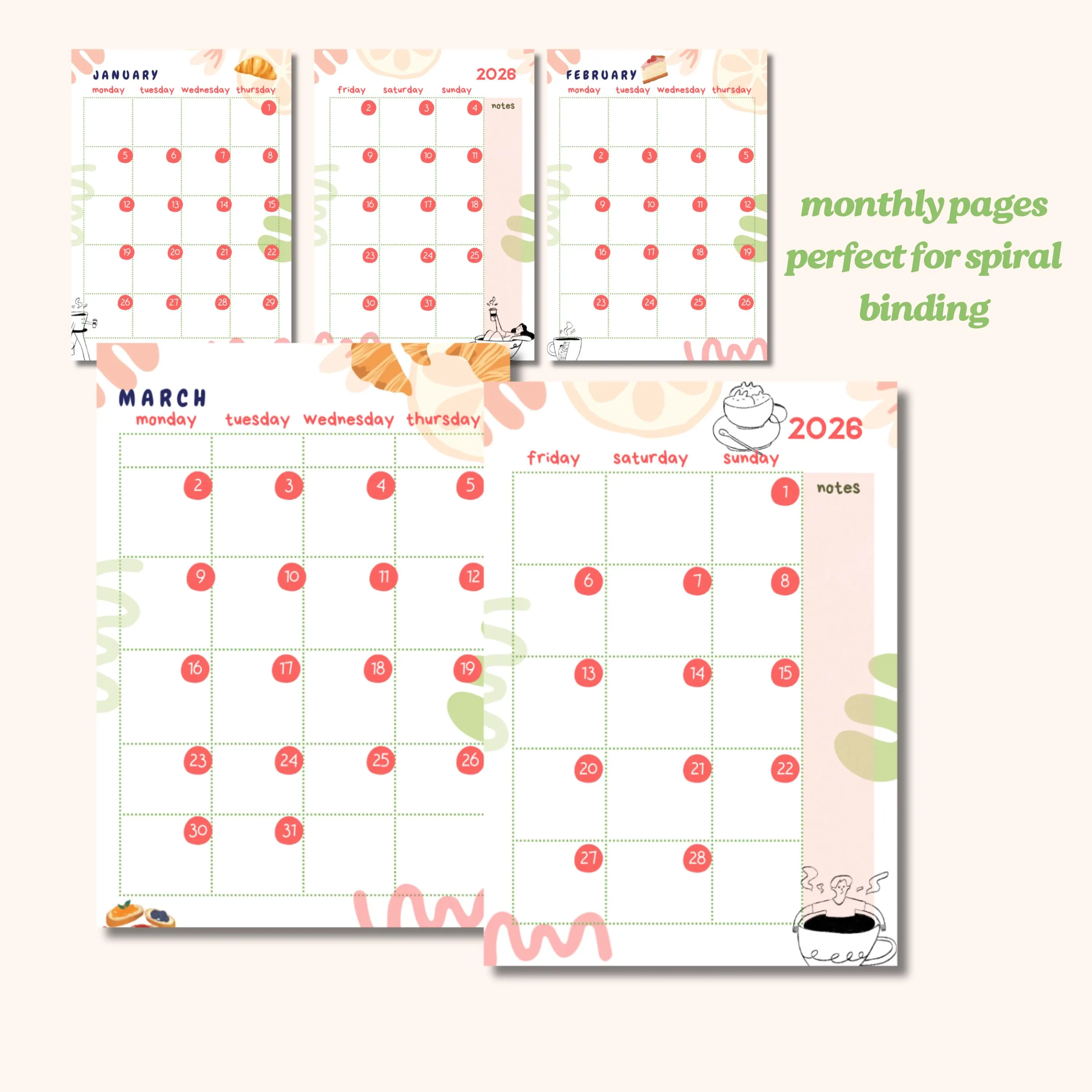 2026 Planner: Daily, Weekly, Monthly Calendar (Editable Canva Template, Printable PDF) - image 4