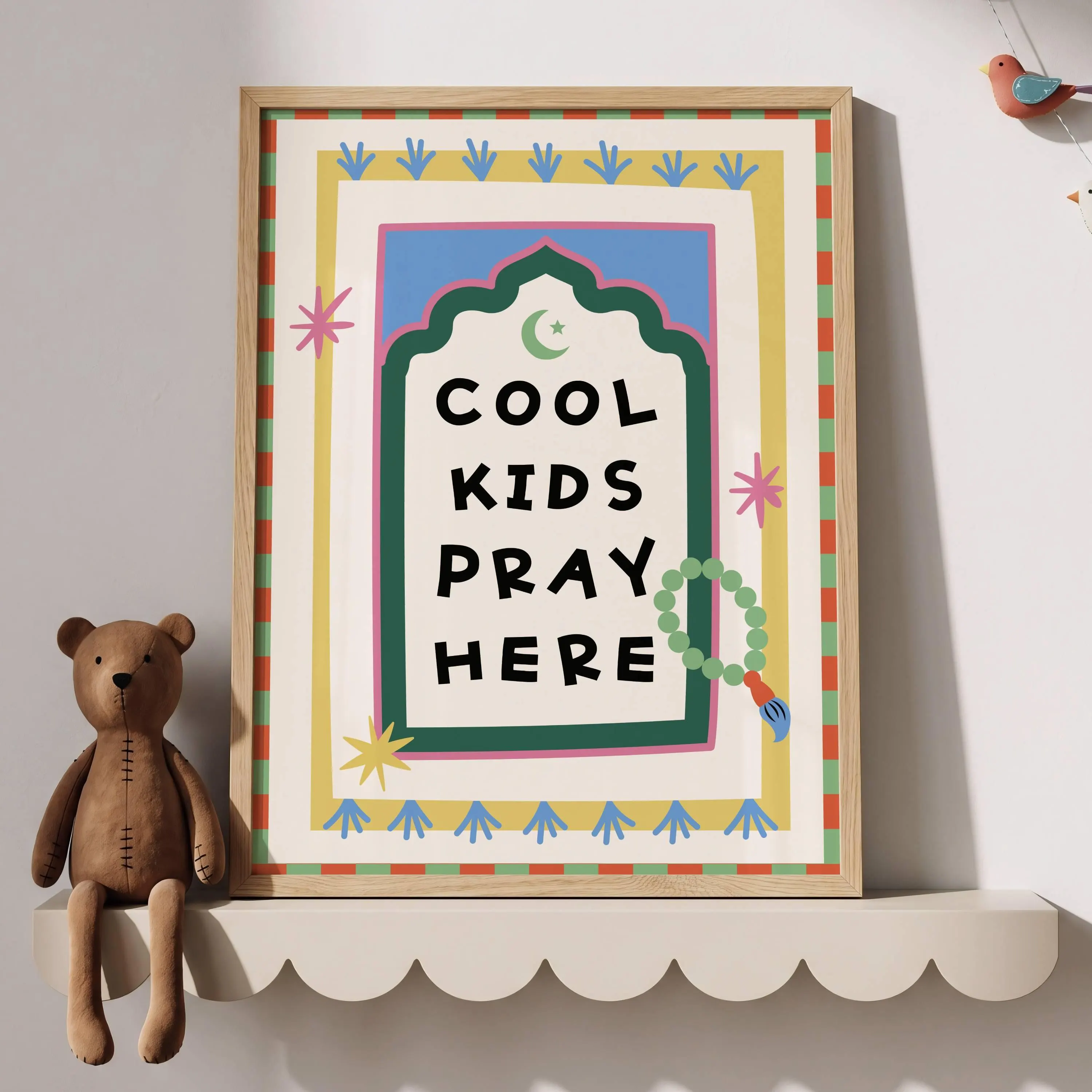 Islamic Kids Prayer Room Poster, Muslim Nursery Wall Art, Printed & Framed - image 5