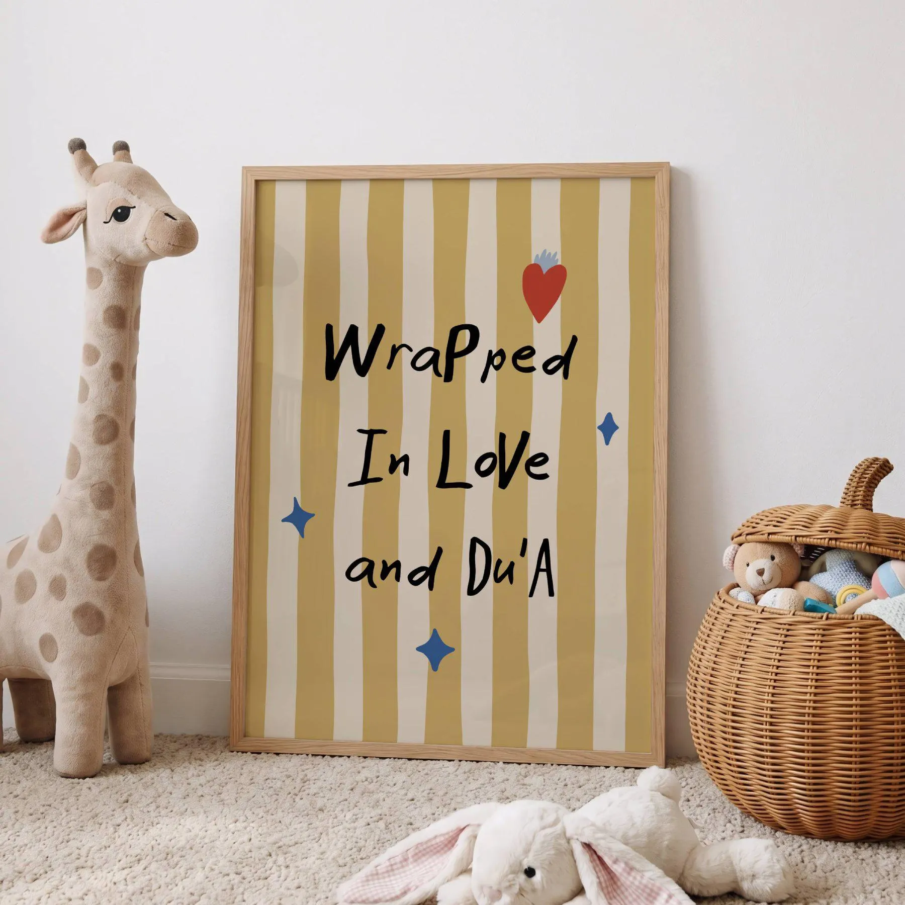 Love and Dua, Muslim Whimsy Room Decor, Islamic Nursery Wall Art, Affirmation Quotes - image 3
