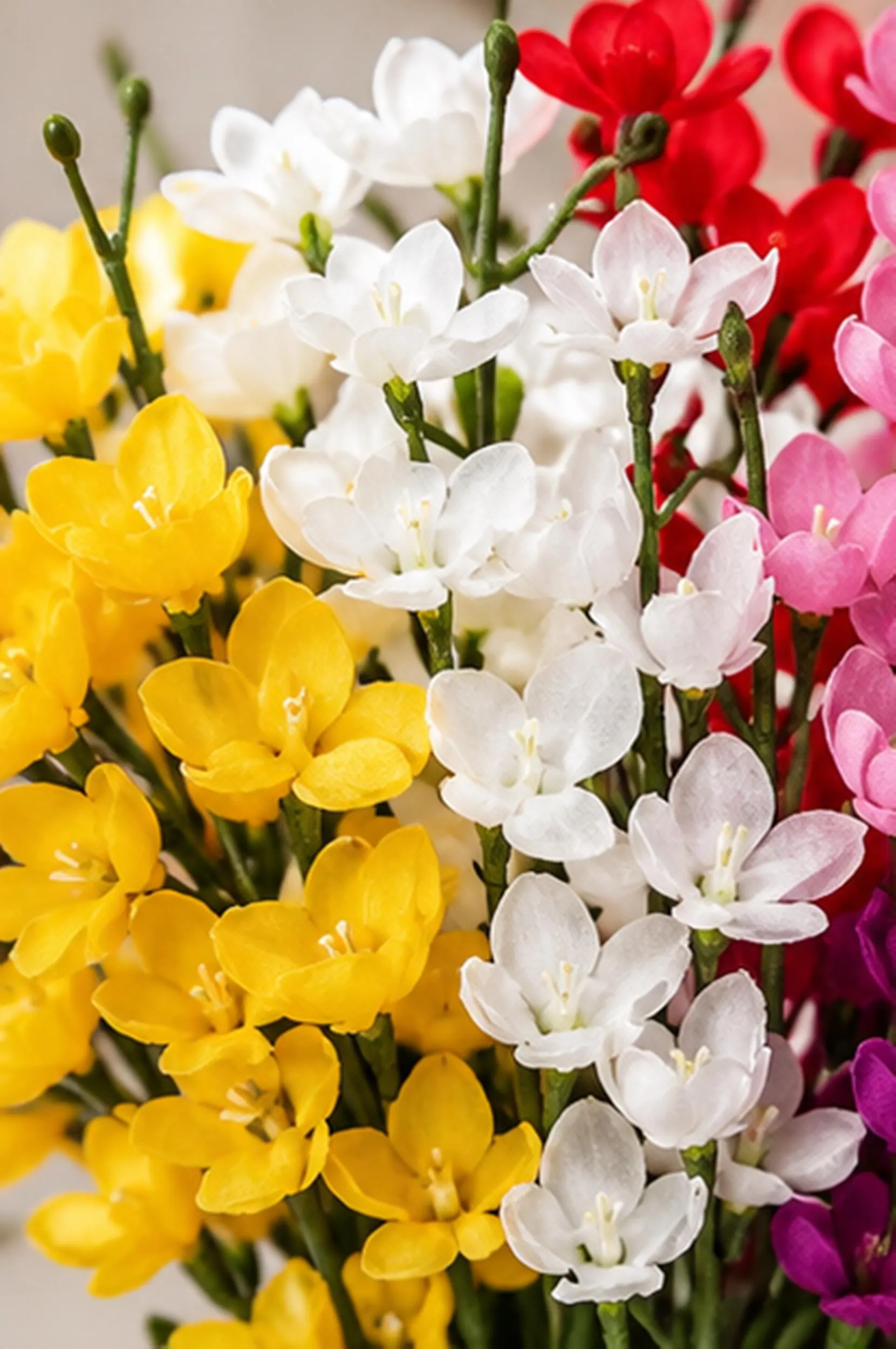 4 Stick Artificial Wildflower Bouquet, Colorful Mixed Flowers Without Vase, Silk Flower Arrangement - image 5
